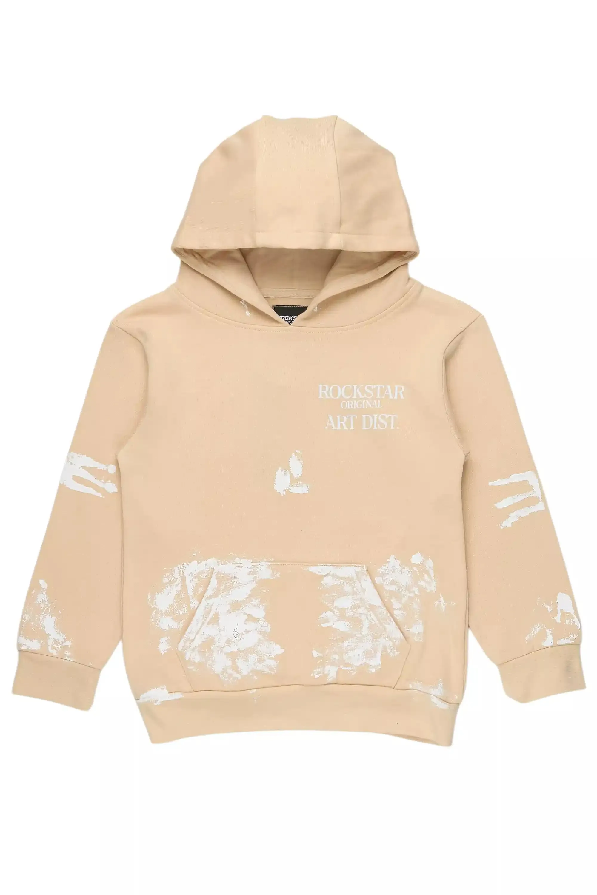 Boys Filip Beige/White Graphic Hoodie sold by Rockstar Original