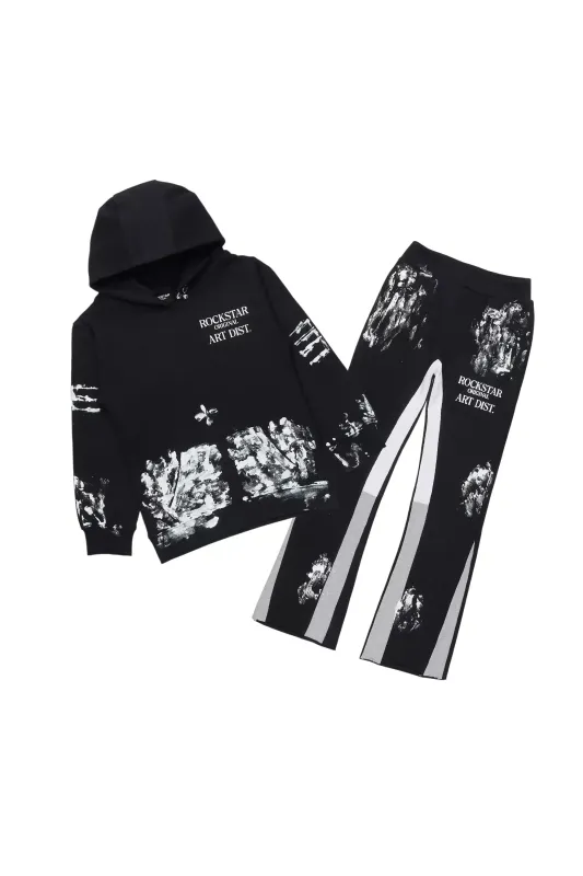 Boys Filip Black/White Stacked Flare Track Set sold by Rockstar Original