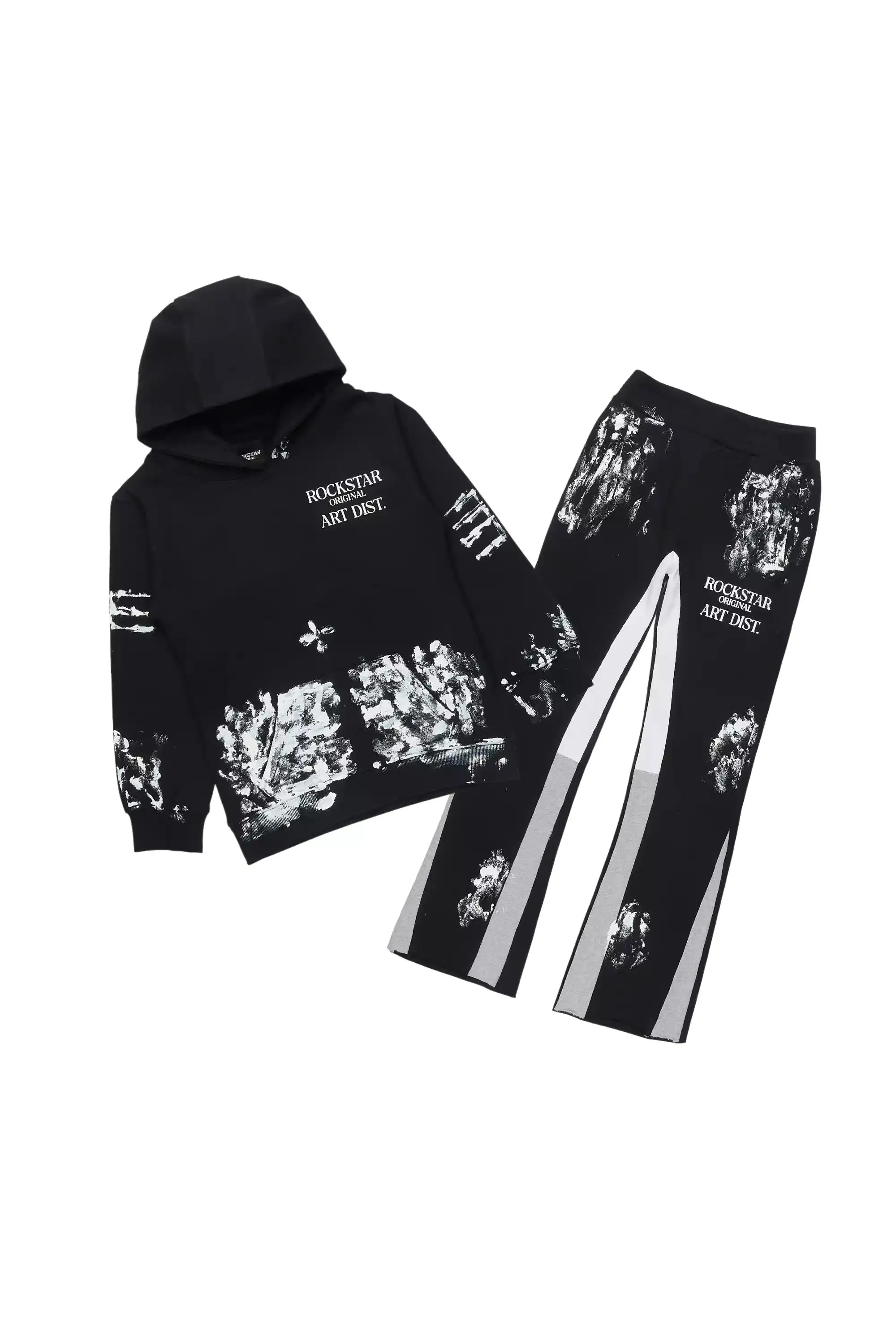Boys Filip Black/White Stacked Flare Track Set sold by Rockstar Original