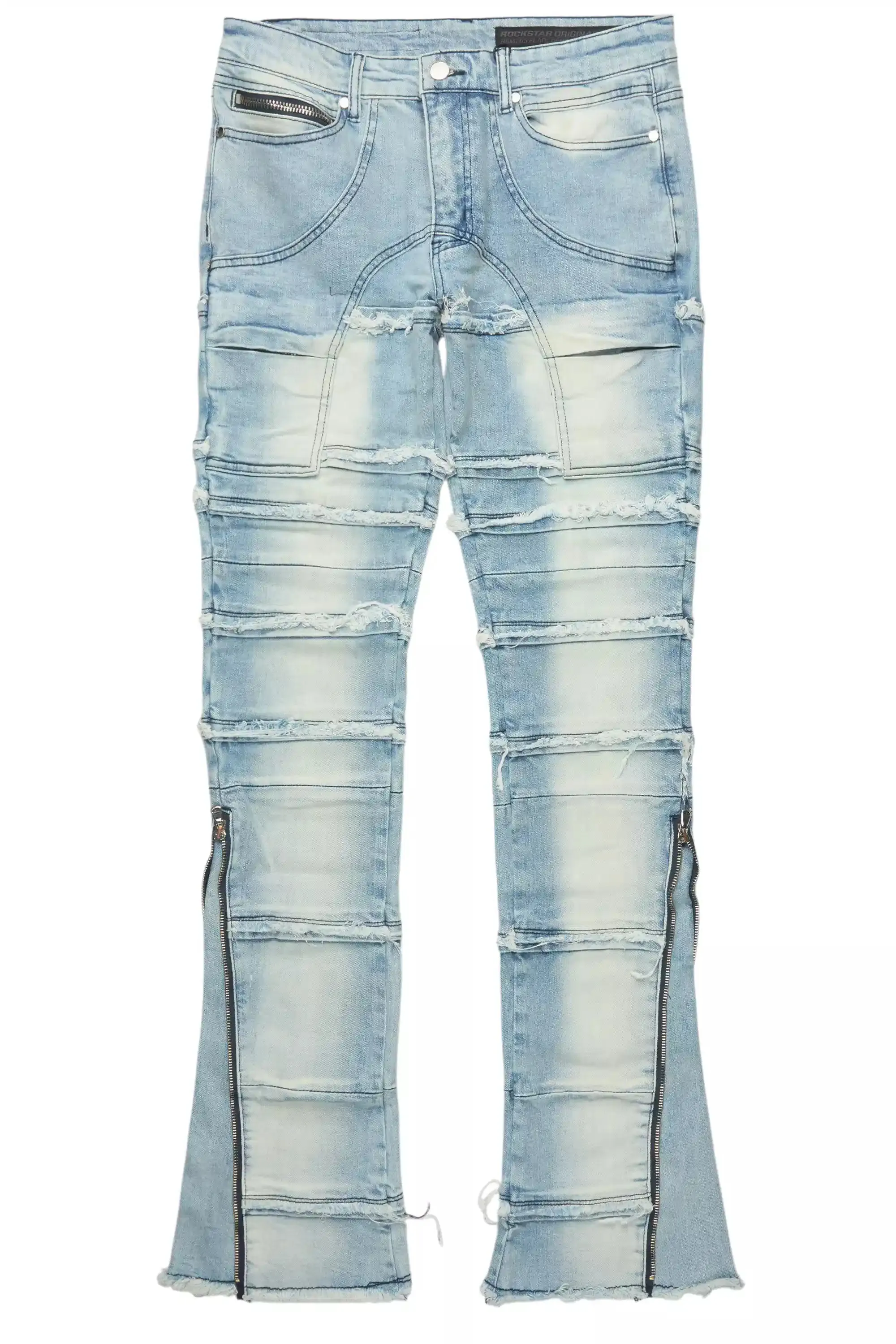 Horado Light Blue Wash Stacked Flare Jean sold by Rockstar Original