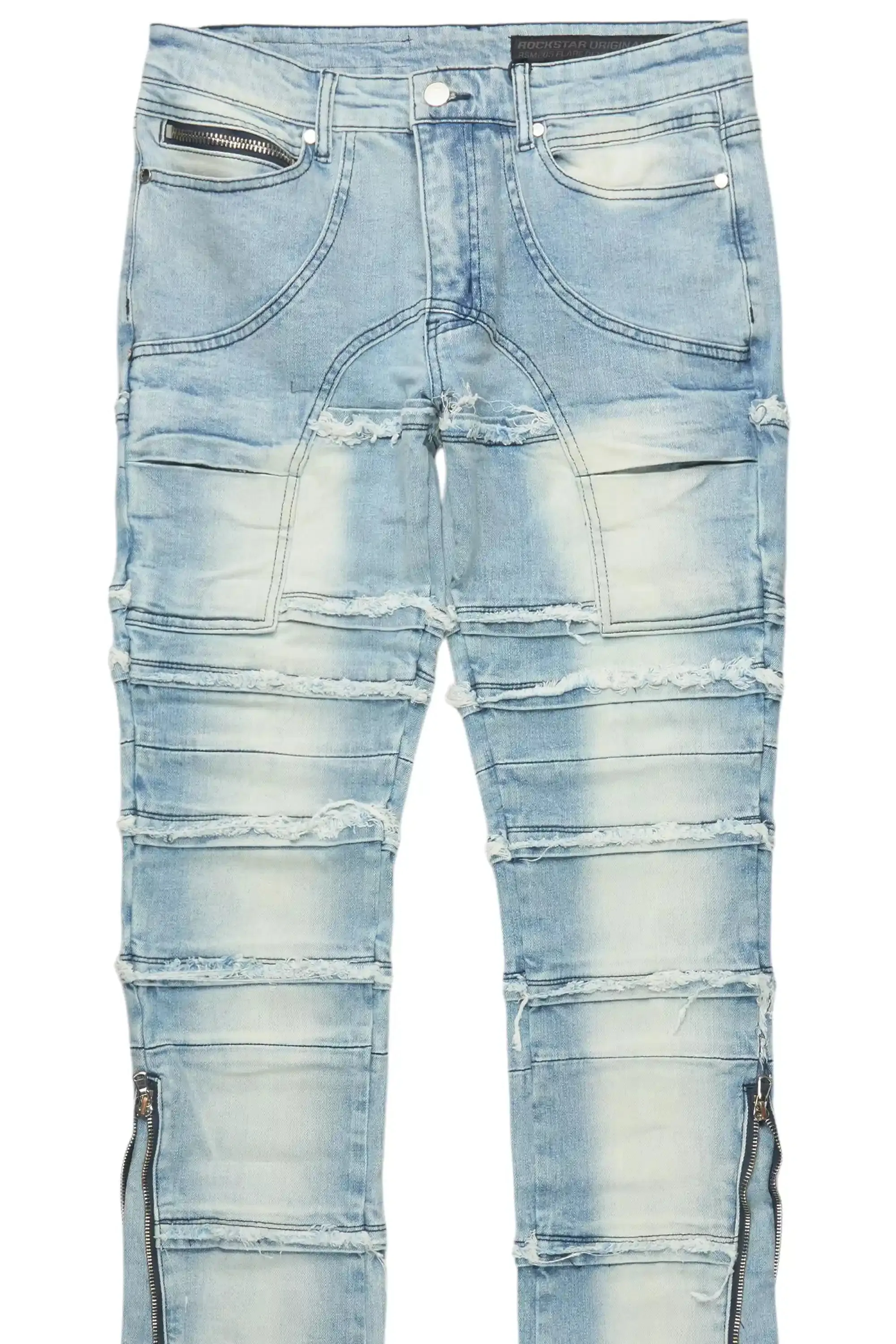 Horado Light Blue Wash Stacked Flare Jean sold by Rockstar Original product image thumbnail 2
