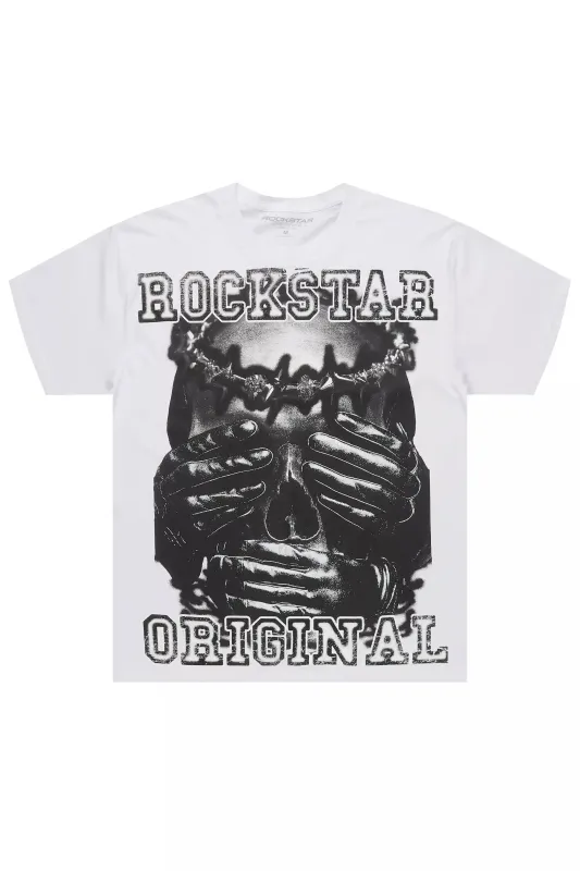 Eden White Oversized Graphic T-Shirt sold by Rockstar Original