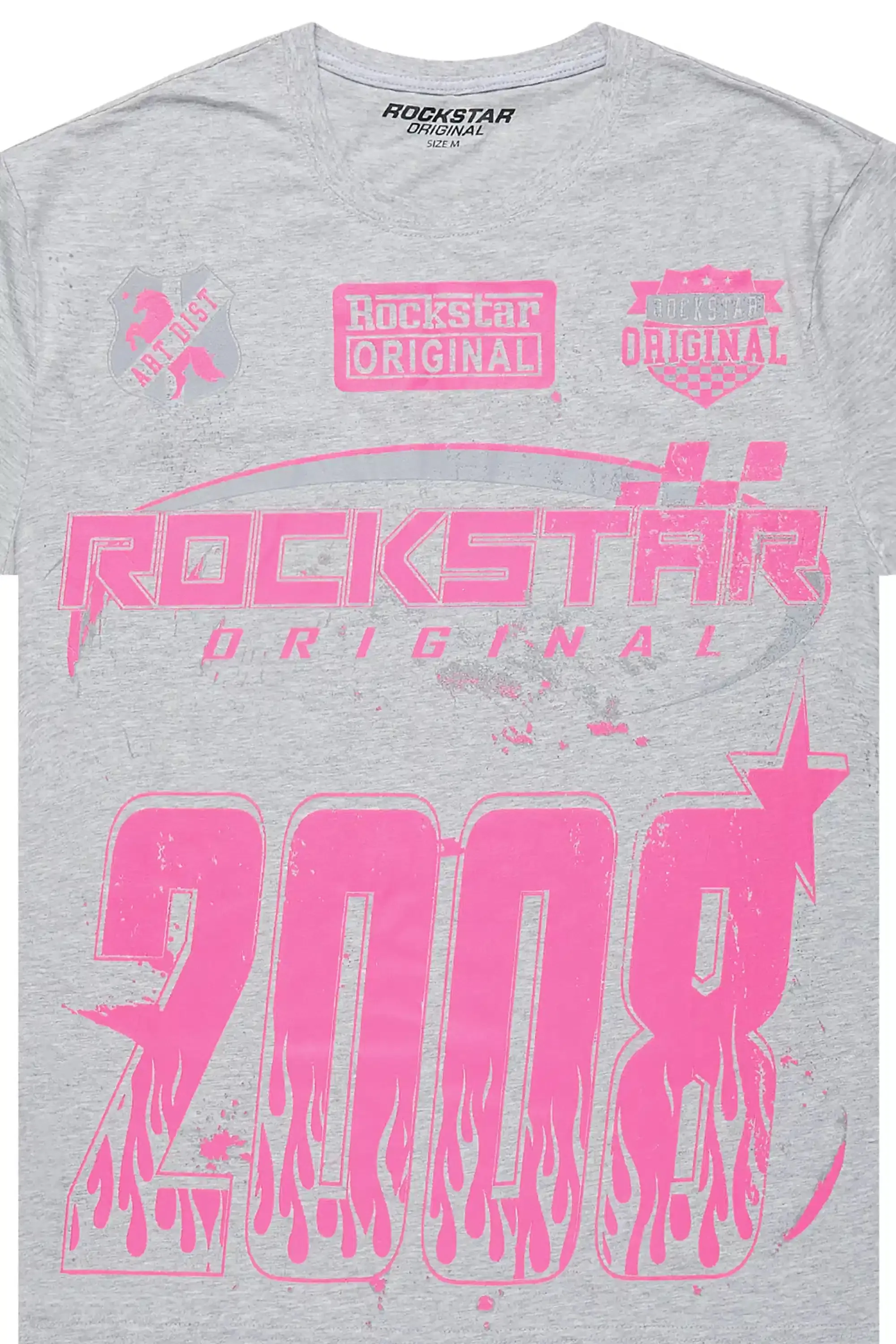 Esha Grey/Pink Oversized T-Shirt sold by Rockstar Original product image thumbnail 2