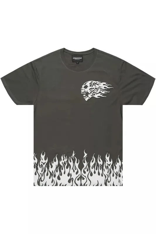 Bubble Charcoal/White Graphic T-Shirt sold by Rockstar Original