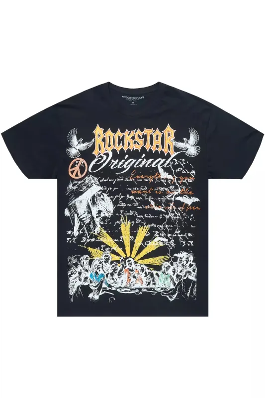 Super Sketch Black/Multi Oversized Graphic T-Shirt sold by Rockstar Original