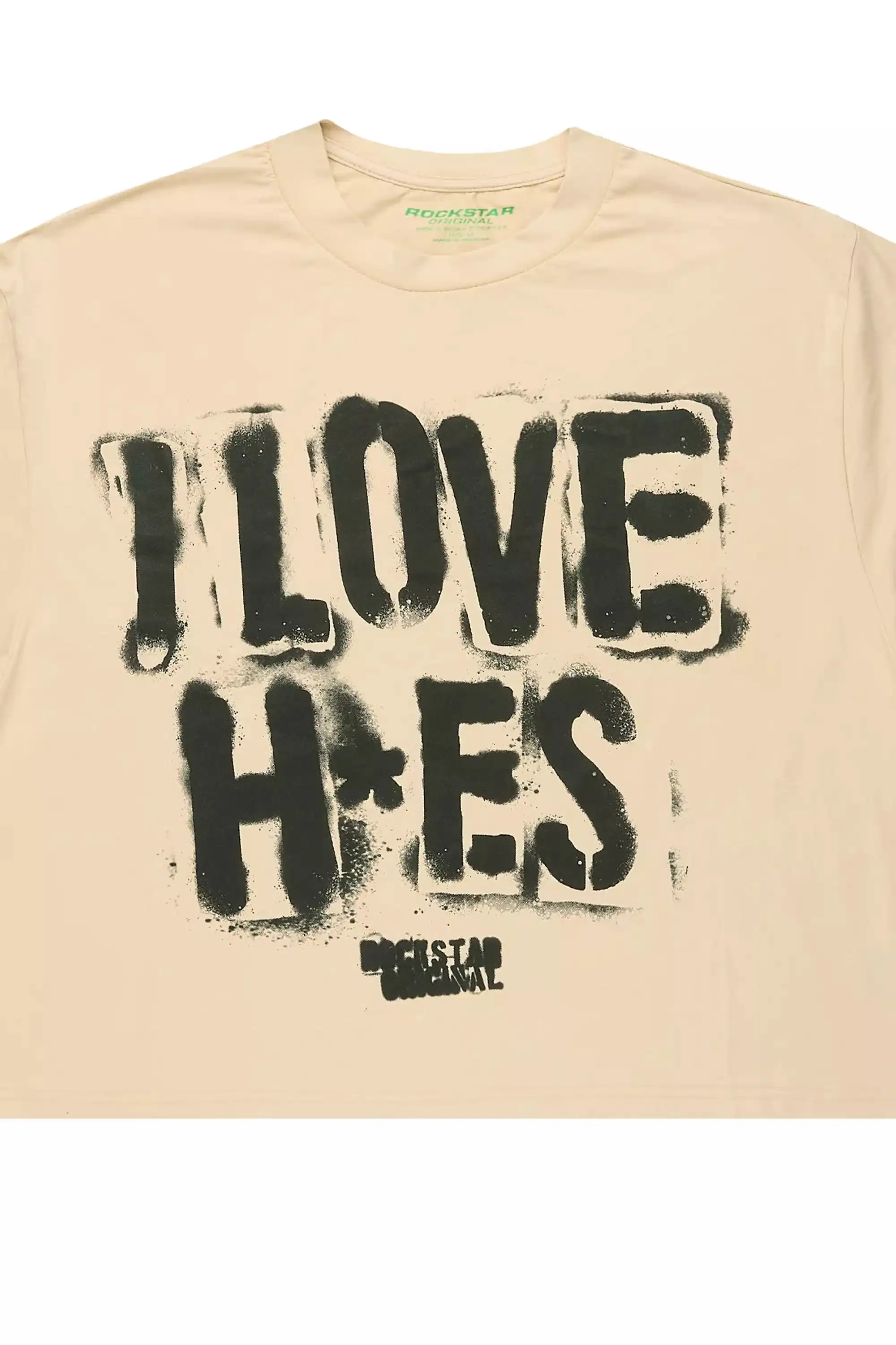 Banyan Beige/Black Boxy Crop T-Shirt sold by Rockstar Original product image thumbnail 2