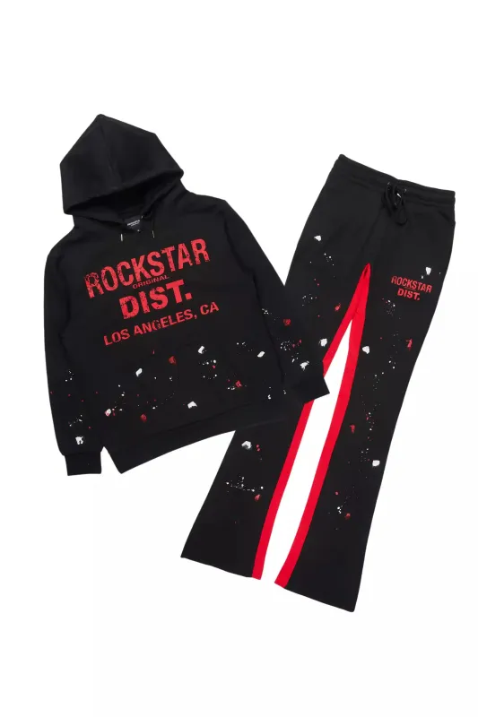 Scottie Black/Red Hoodie/Baggy Track Pant Set sold by Rockstar Original