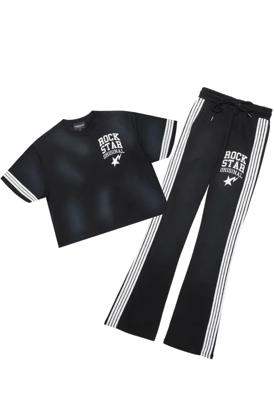 Gerrit Black T-Shirt/Stacked Flare Track Set sold by Rockstar Original