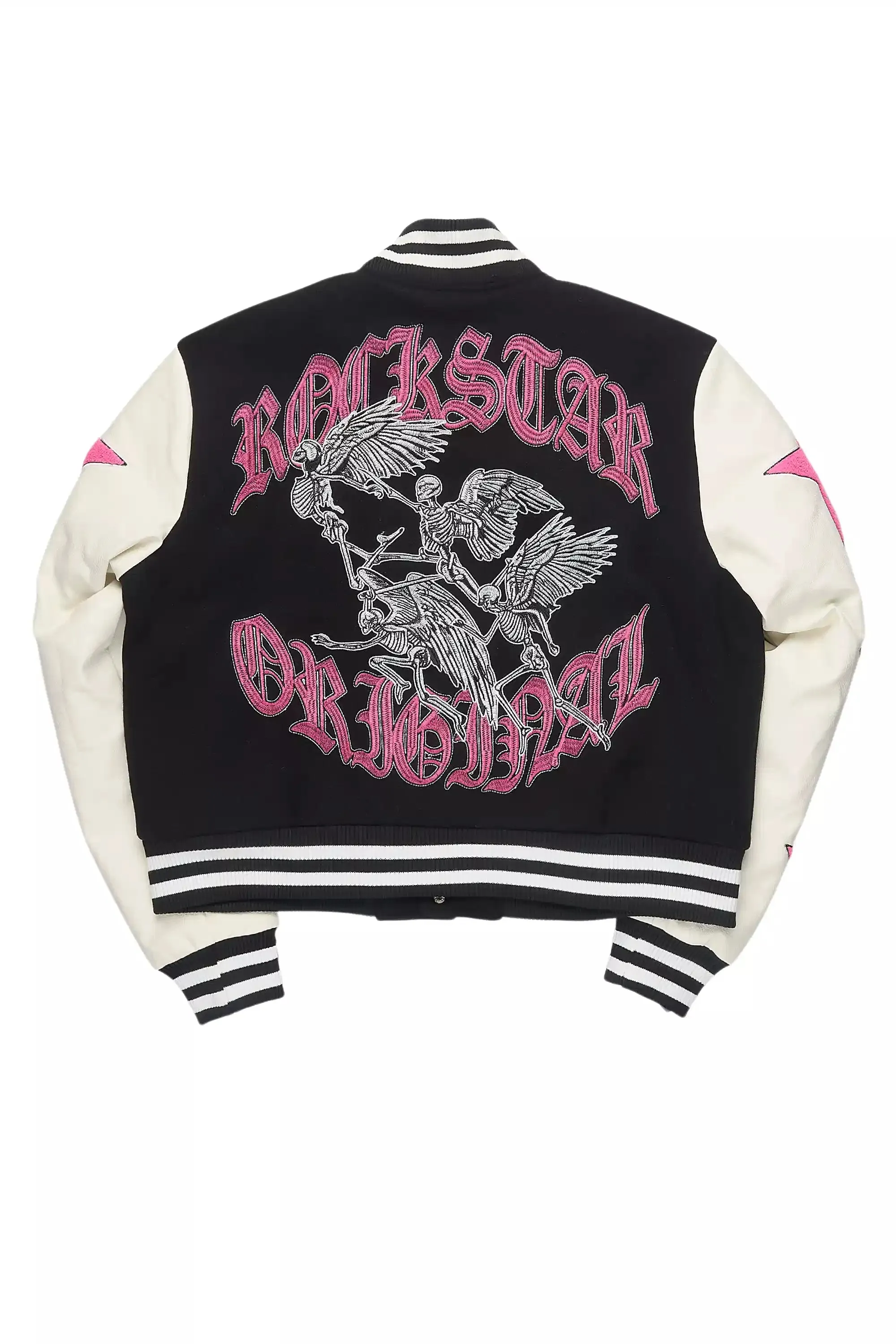 Krystle Black Oversized Varsity Jacket sold by Rockstar Original product image thumbnail 4