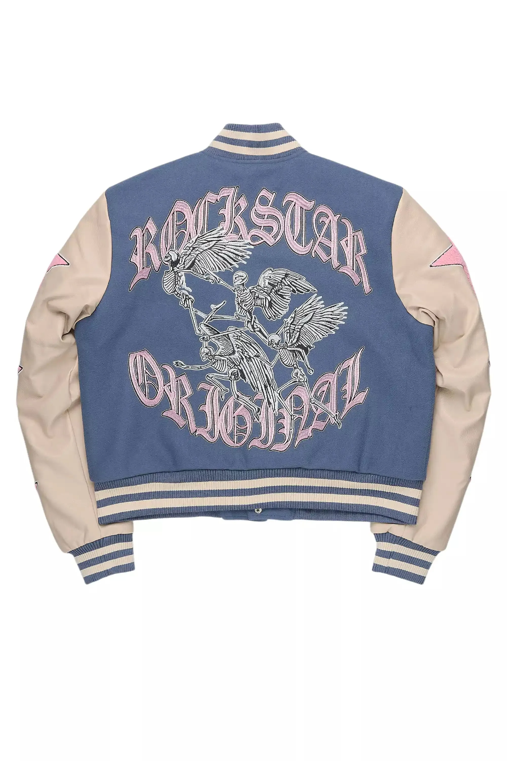 Krystle Navy Oversized Varsity Jacket sold by Rockstar Original product image thumbnail 4