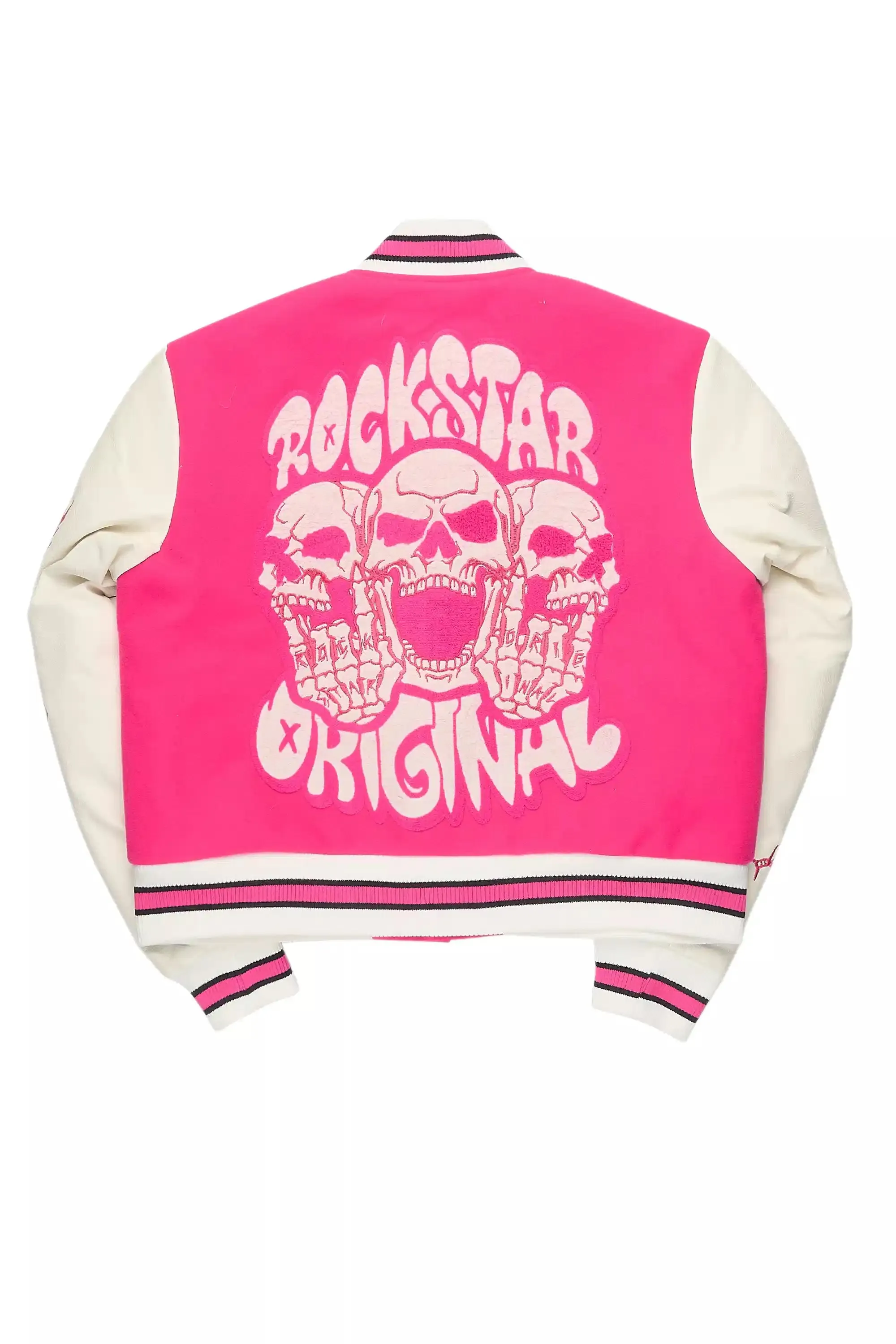 Sharray Hot Pink Oversized Varsity Jacket sold by Rockstar Original product image thumbnail 4