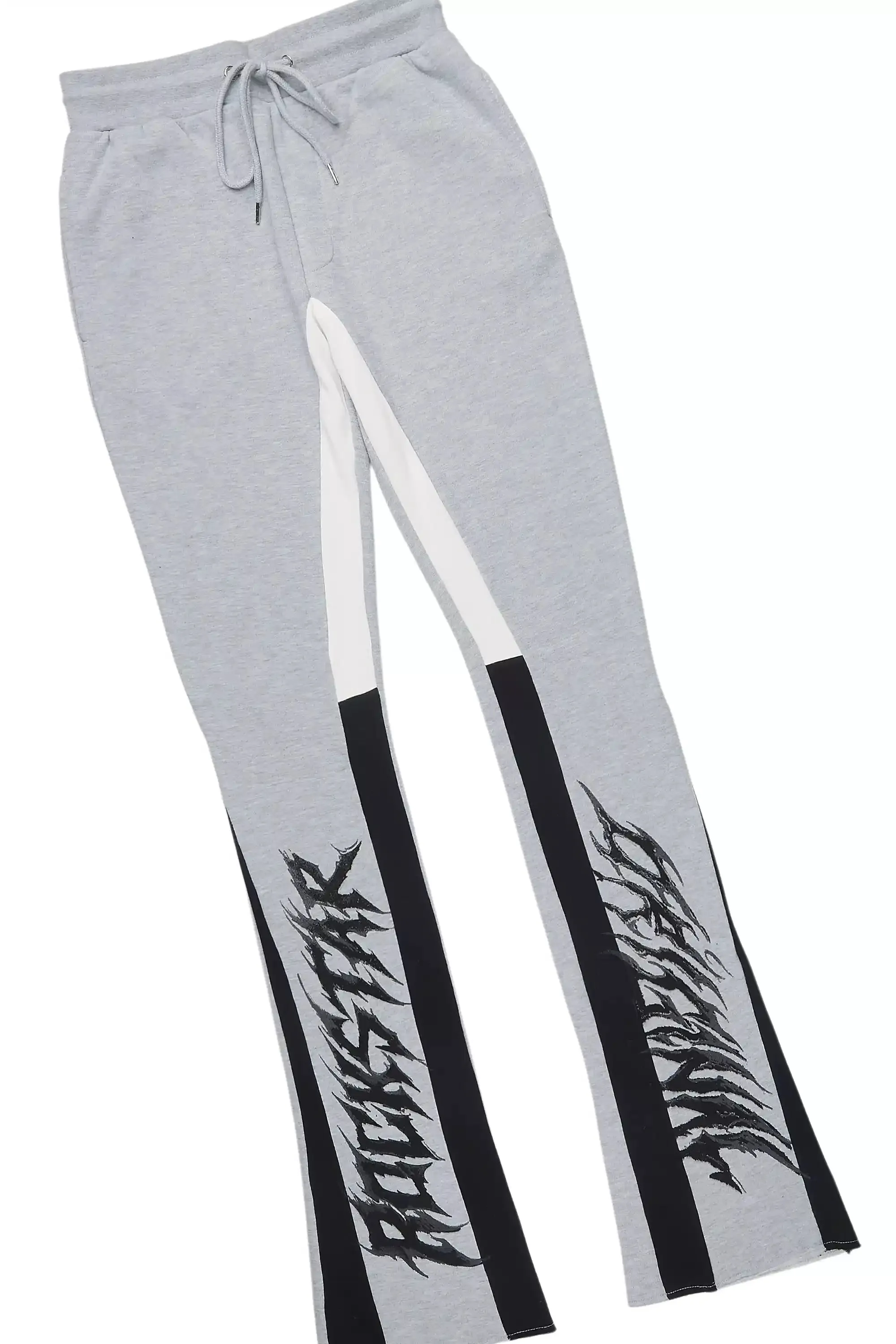 Nelz Heather Grey/Black Hoodie/Stacked Track Pant Set sold by Rockstar Original product image thumbnail 3