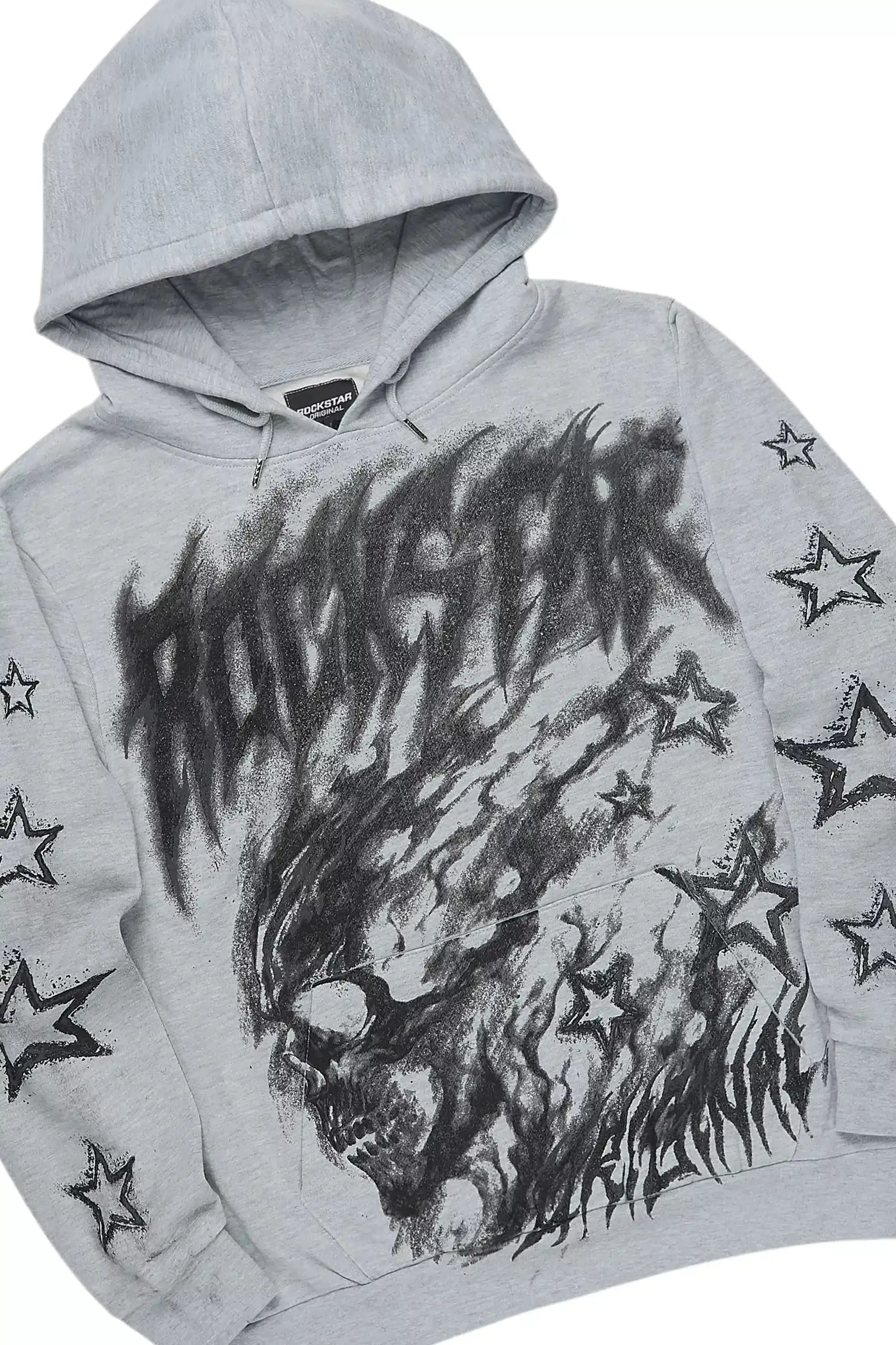 Nelz Heather Grey/Black Hoodie/Stacked Track Pant Set sold by Rockstar Original product image thumbnail 2