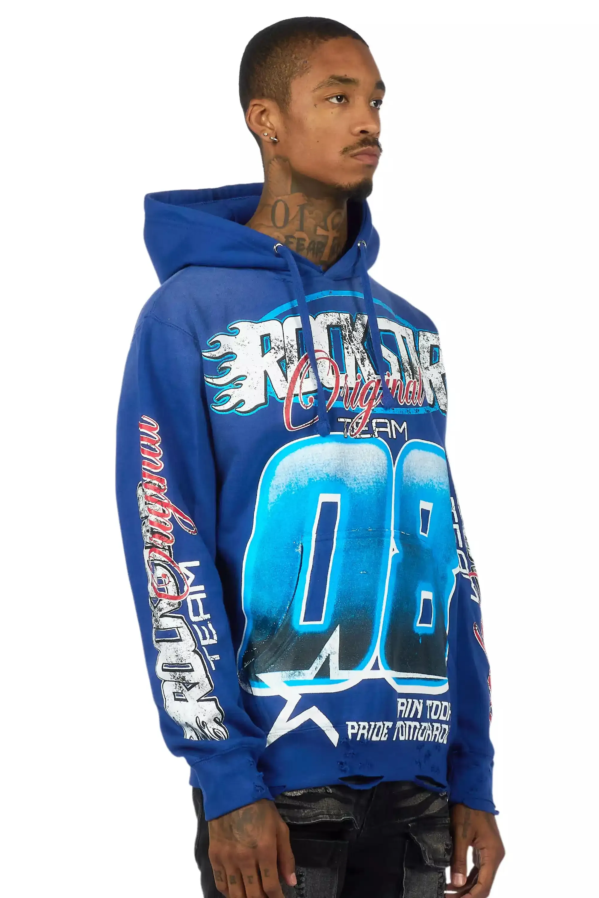 Ryker Royal Blue Graphic Hoodie sold by Rockstar Original product image thumbnail 3