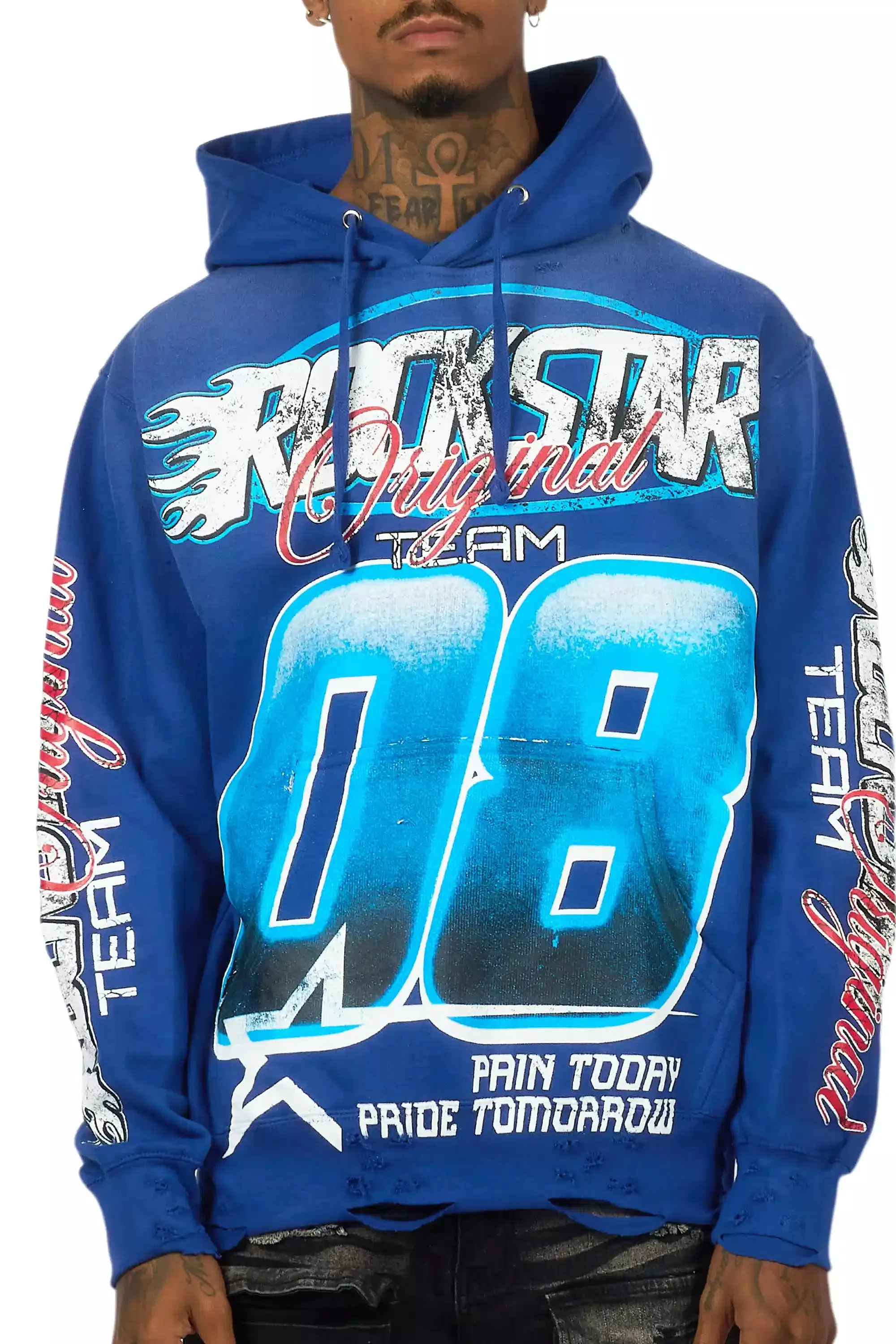 Ryker Royal Blue Graphic Hoodie sold by Rockstar Original product image thumbnail 5