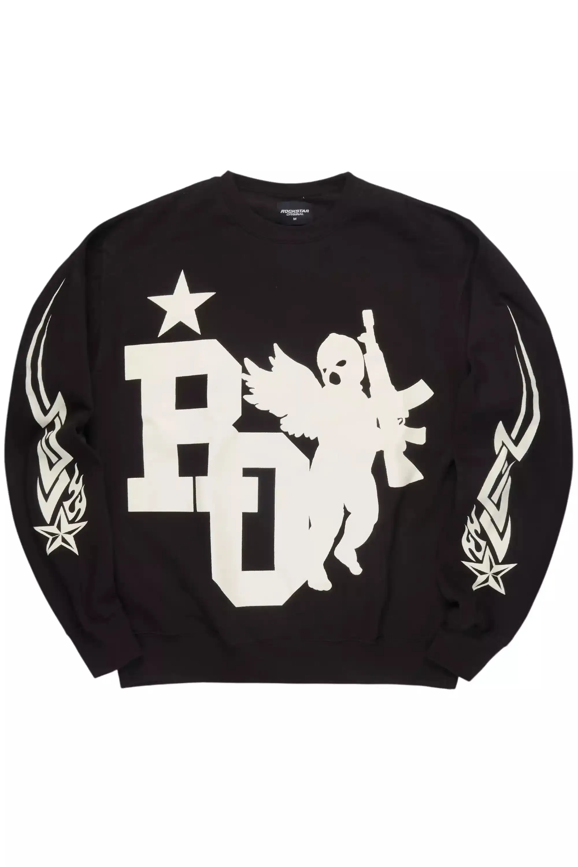 Danehsa Black Graphic Crewneck Sweatshirt sold by Rockstar Original