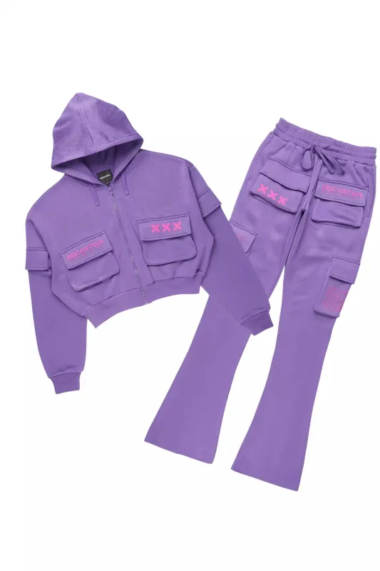 Natanya Purple Cargo Stacked Trackset sold by Rockstar Original