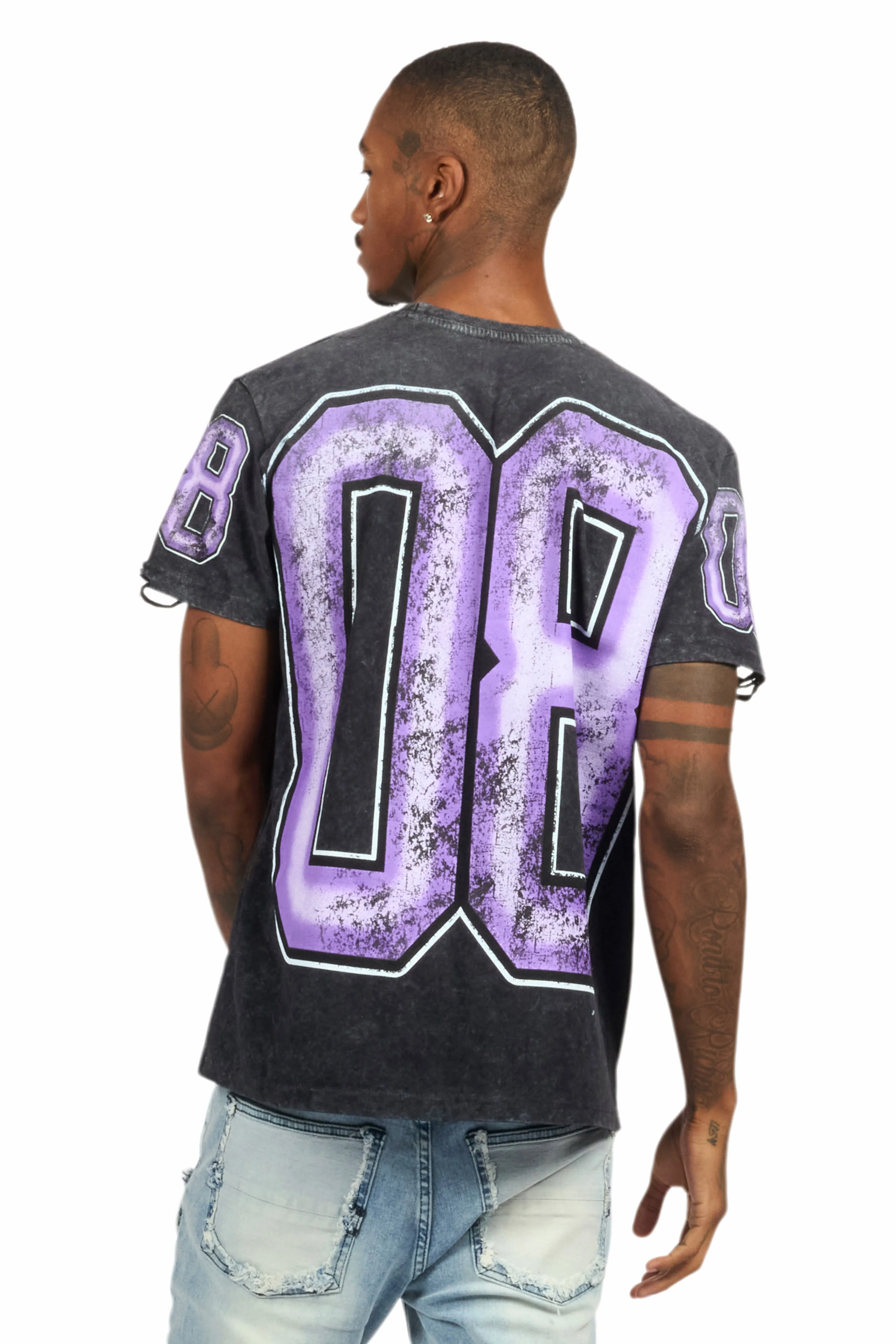Fields Black/Purple Oversized Graphic T-Shirt sold by Rockstar Original product image thumbnail 4
