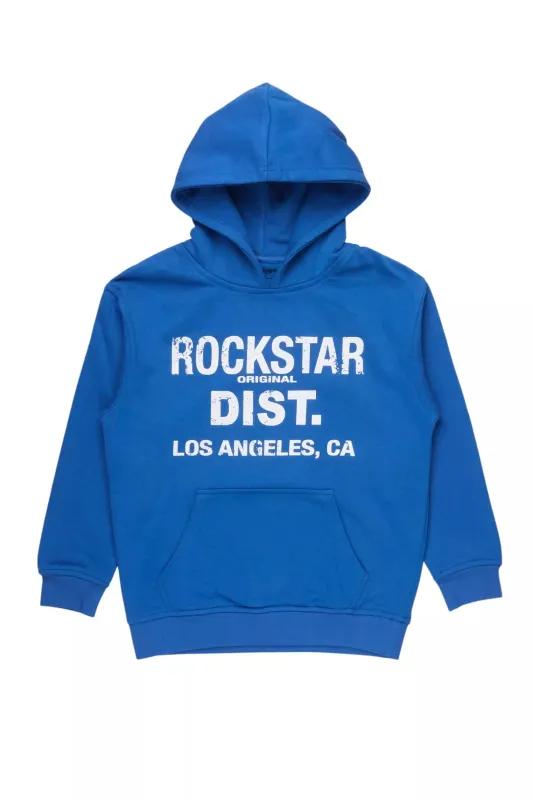 Boys Koen Royal Blue/White Graphic Hoodie sold by Rockstar Original