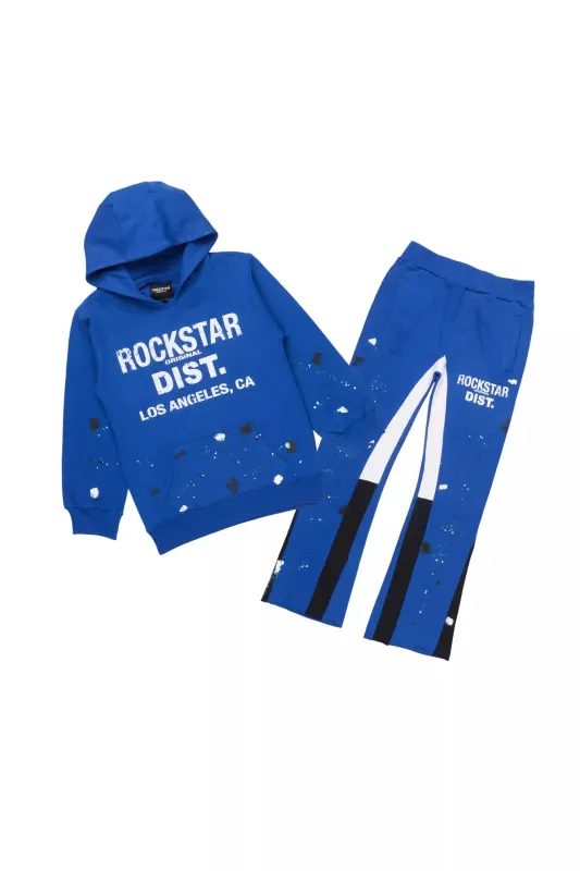 Boys Scottie Royal/White Stacked Flare Track Set sold by Rockstar Original