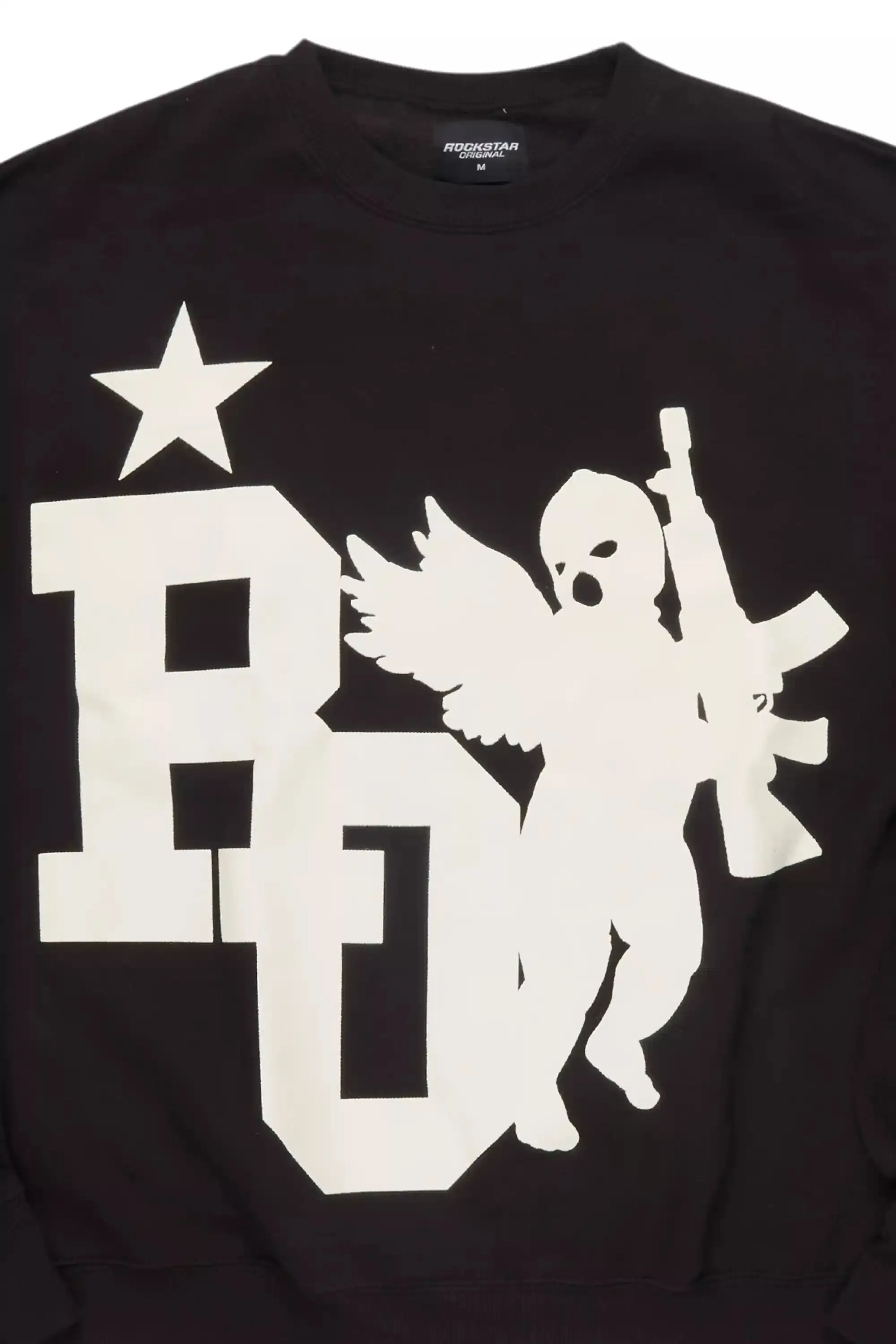 Pluton Black/Cream Graphic Crewneck Sweatshirt sold by Rockstar Original product image thumbnail 2