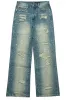 Discolite Rhinestone Medium Blue Baggy Jean sold by Rockstar Original