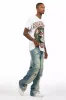 Discolite Rhinestone Medium Blue Baggy Jean sold by Rockstar Original