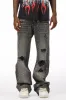 Discolite Rhinestone Grey Baggy Jean sold by Rockstar Original