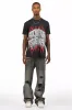 Discolite Rhinestone Grey Baggy Jean sold by Rockstar Original