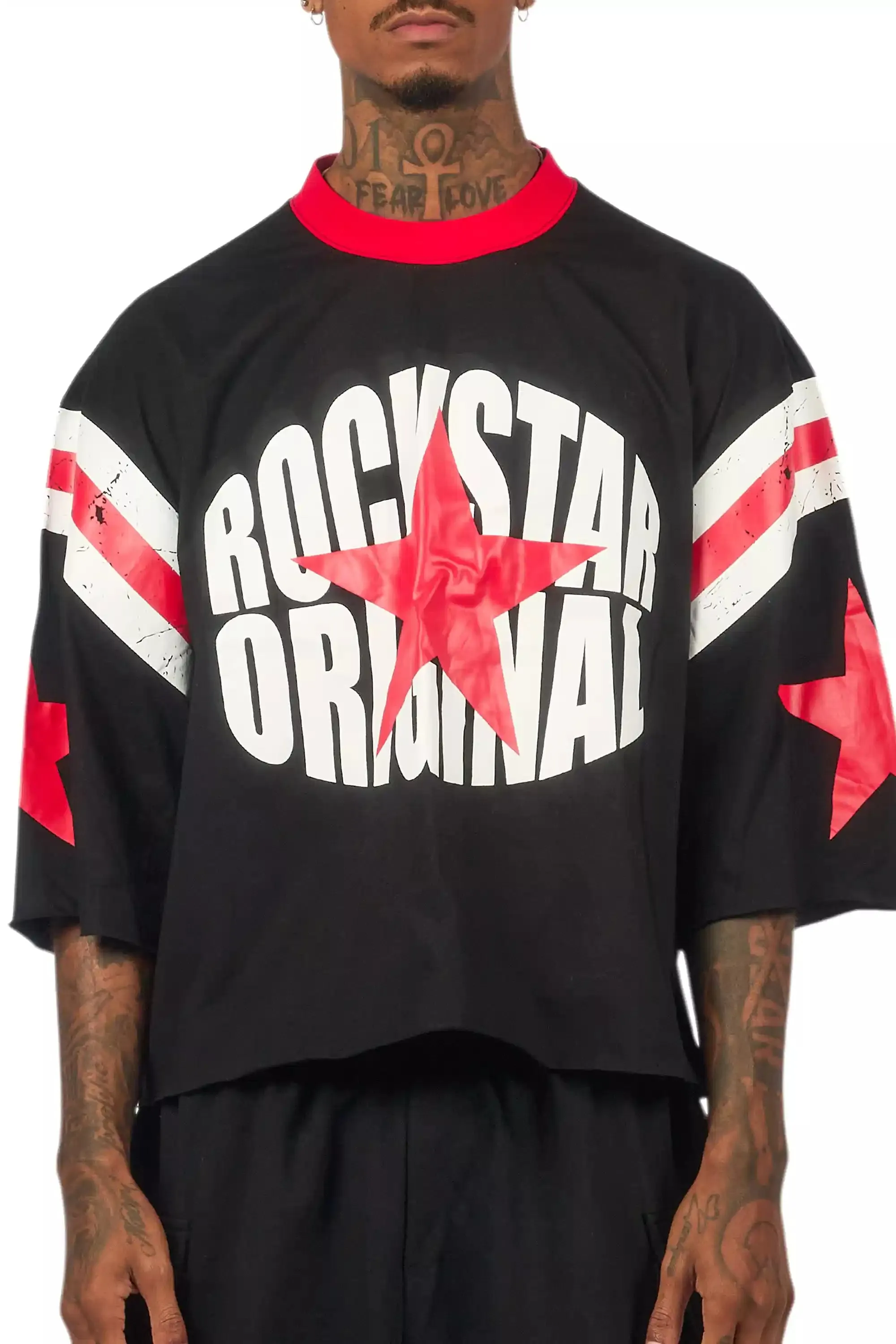 States Black Boxy Crop T-Shirt sold by Rockstar Original product image thumbnail 5