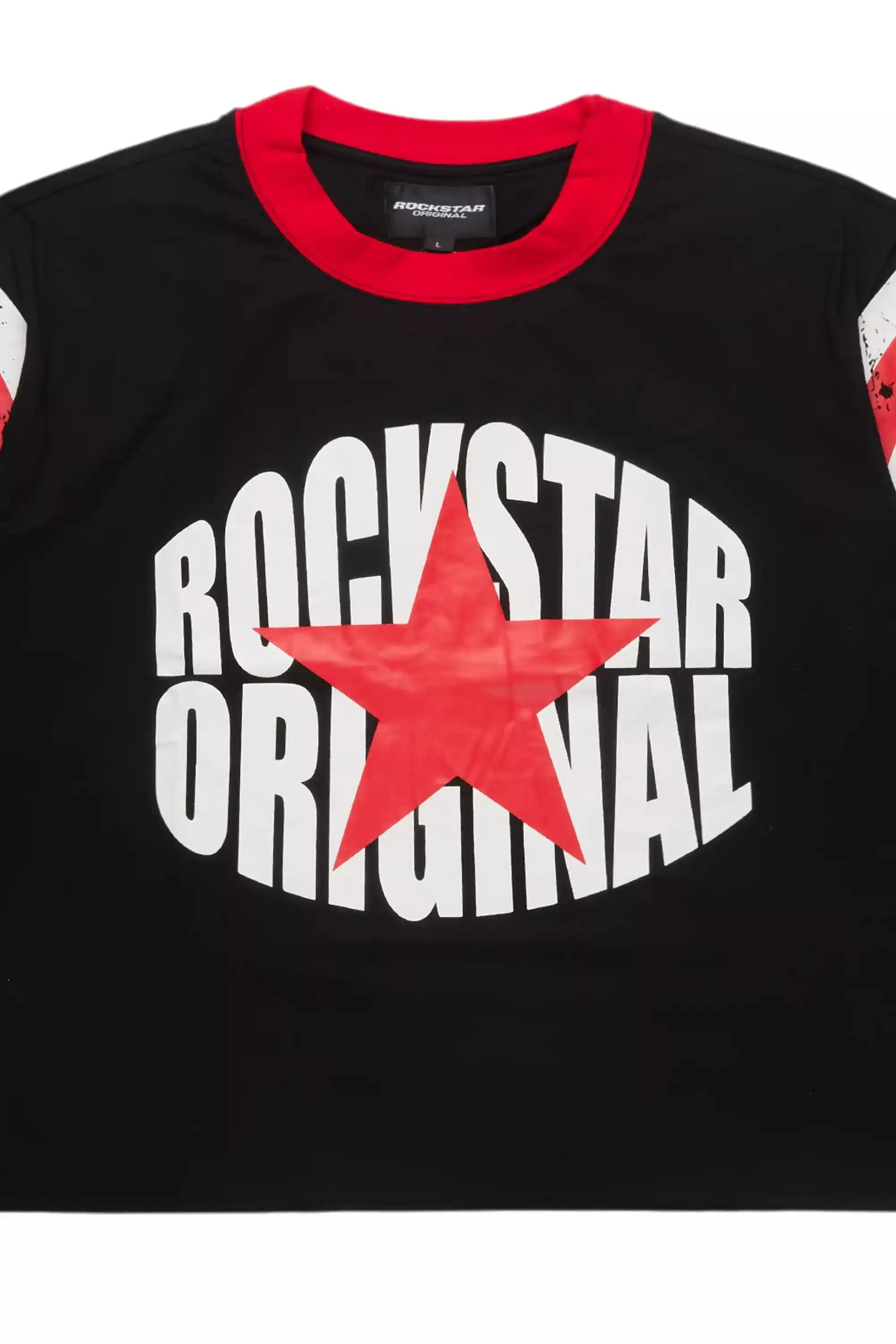 States Black Boxy Crop T-Shirt sold by Rockstar Original product image thumbnail 2