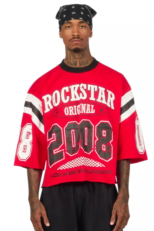 Jaren Red Boxy Crop T-Shirt sold by Rockstar Original