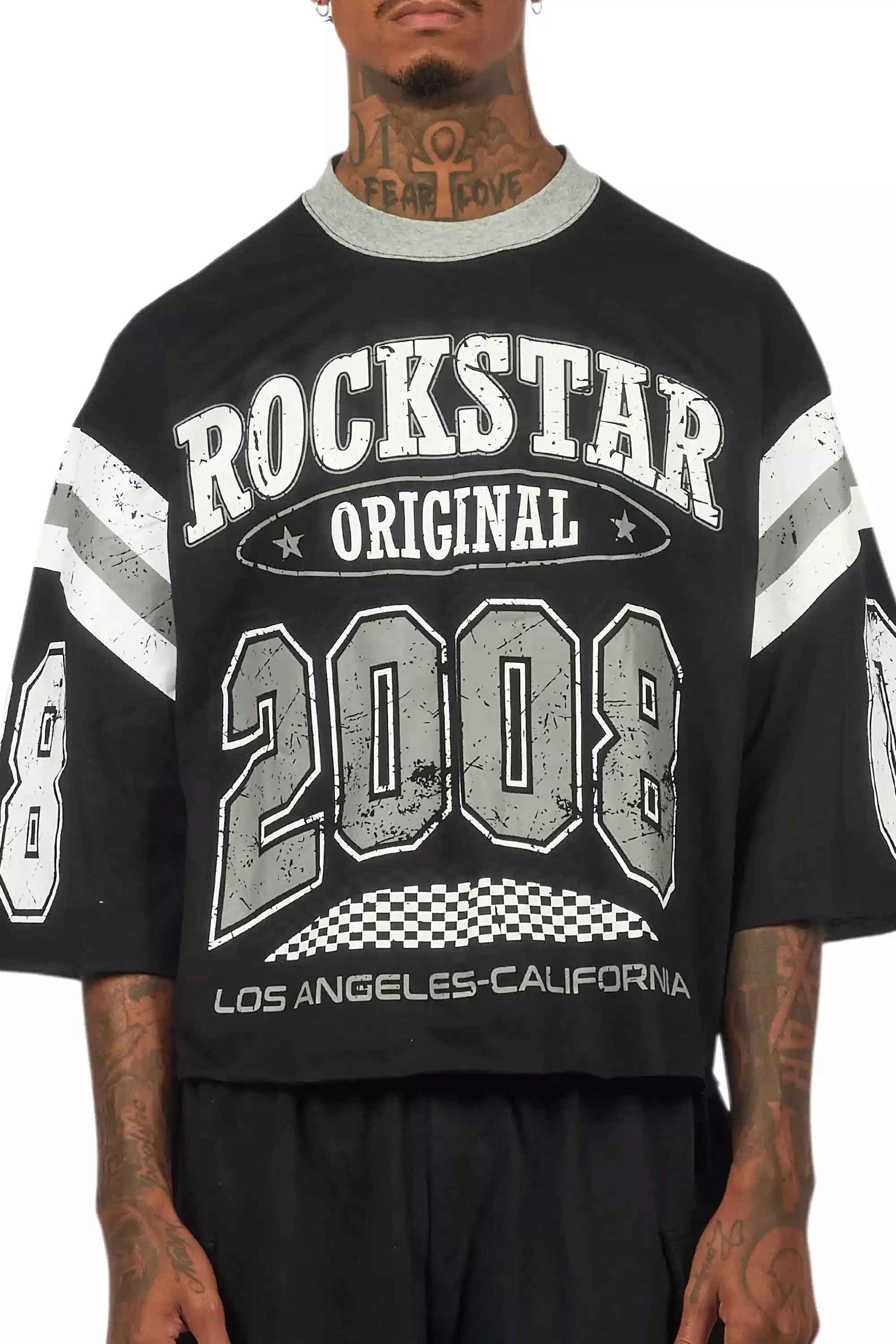 Jaren Black Boxy Crop T-Shirt sold by Rockstar Original product image thumbnail 5