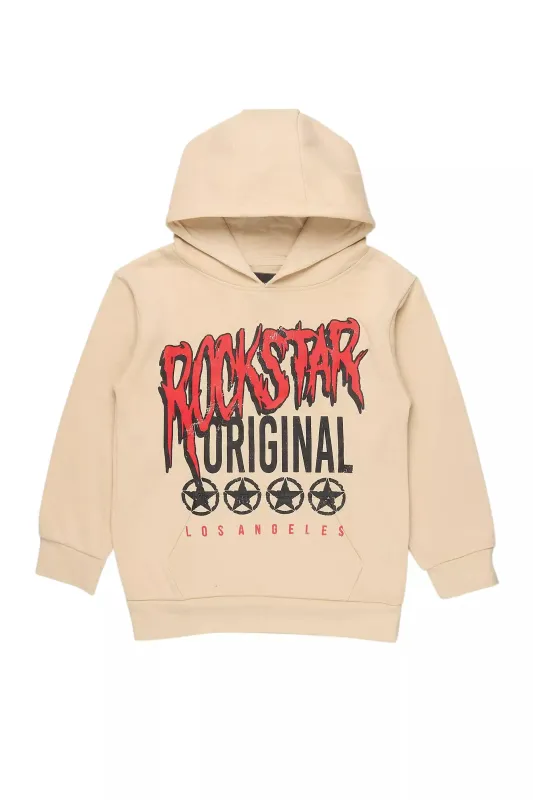Boys Wizzurd Beige/Red Graphic Hoodie sold by Rockstar Original
