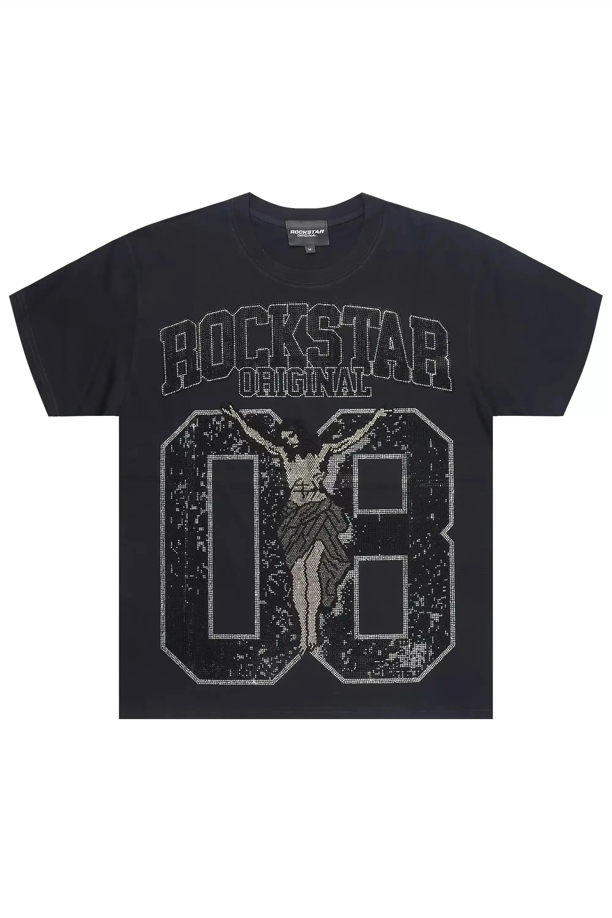 Field 2.0 Black Graphic Rhinestone T-Shirt sold by Rockstar Original