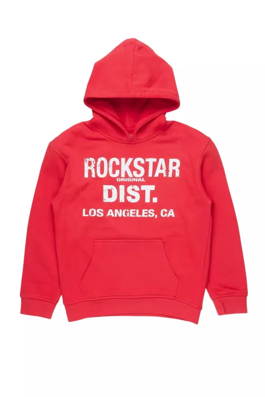 Boys Koen Red/White Graphic Hoodie sold by Rockstar Original