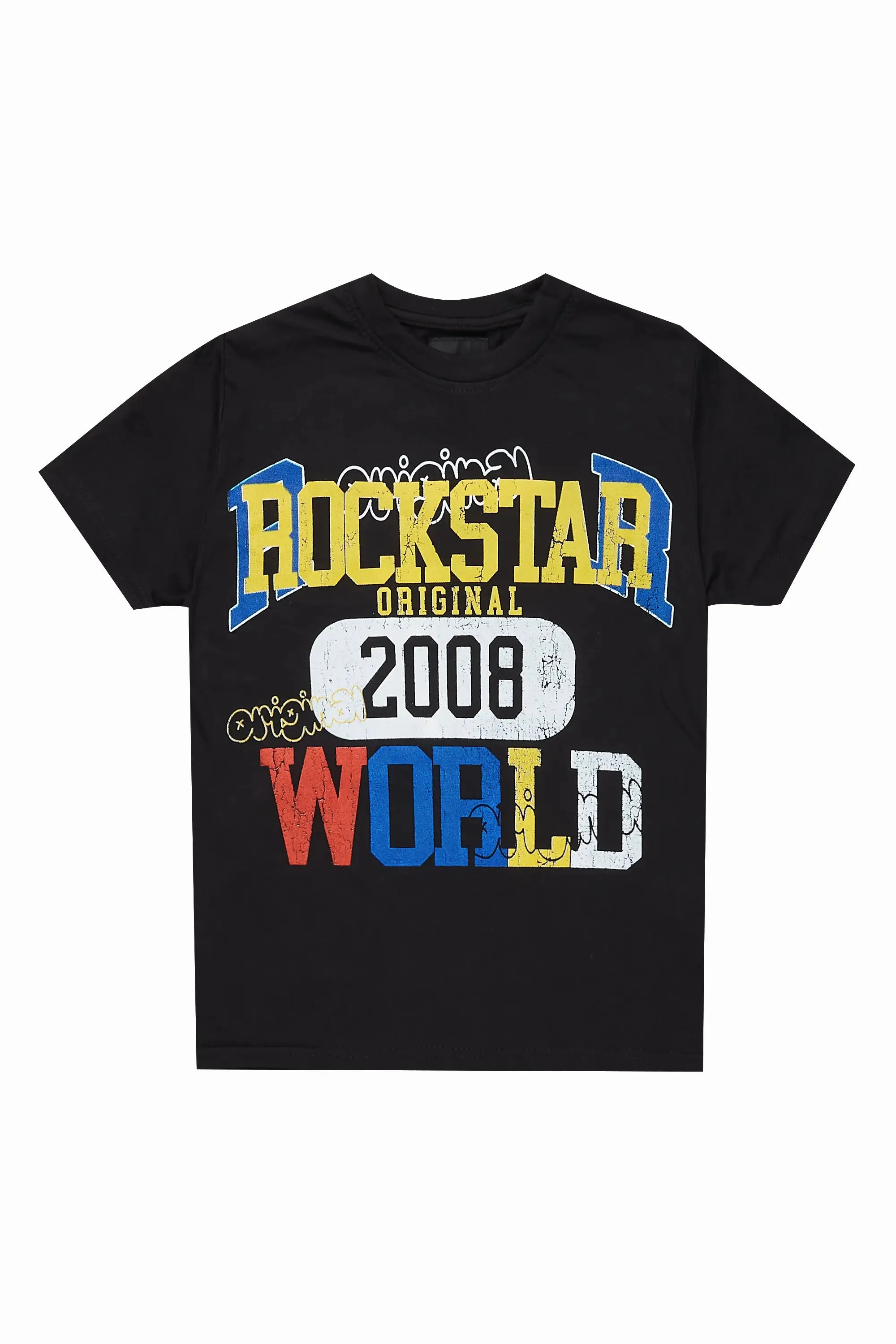 Girls Talie Black/Multi Graphic T-Shirt sold by Rockstar Original
