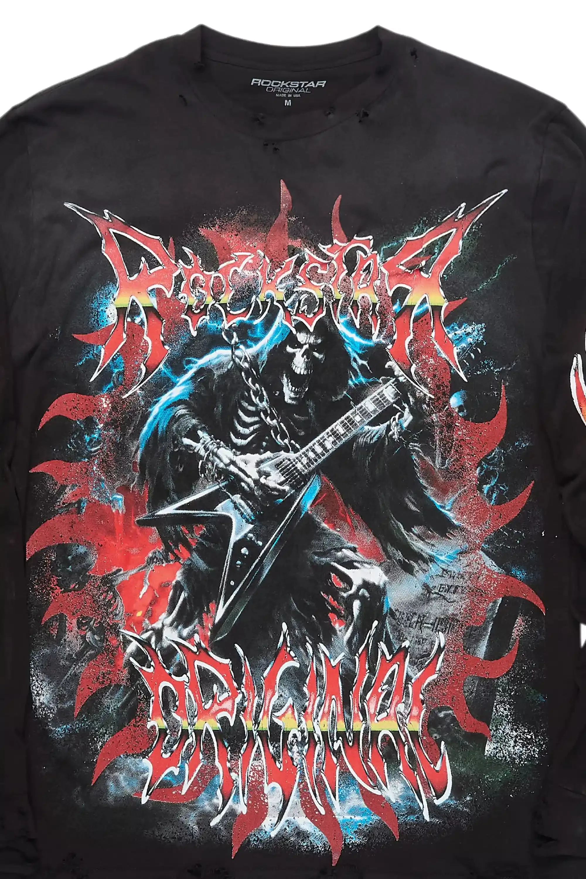 Syn Black/Red Long Sleeve Graphic T-Shirt sold by Rockstar Original product image thumbnail 2