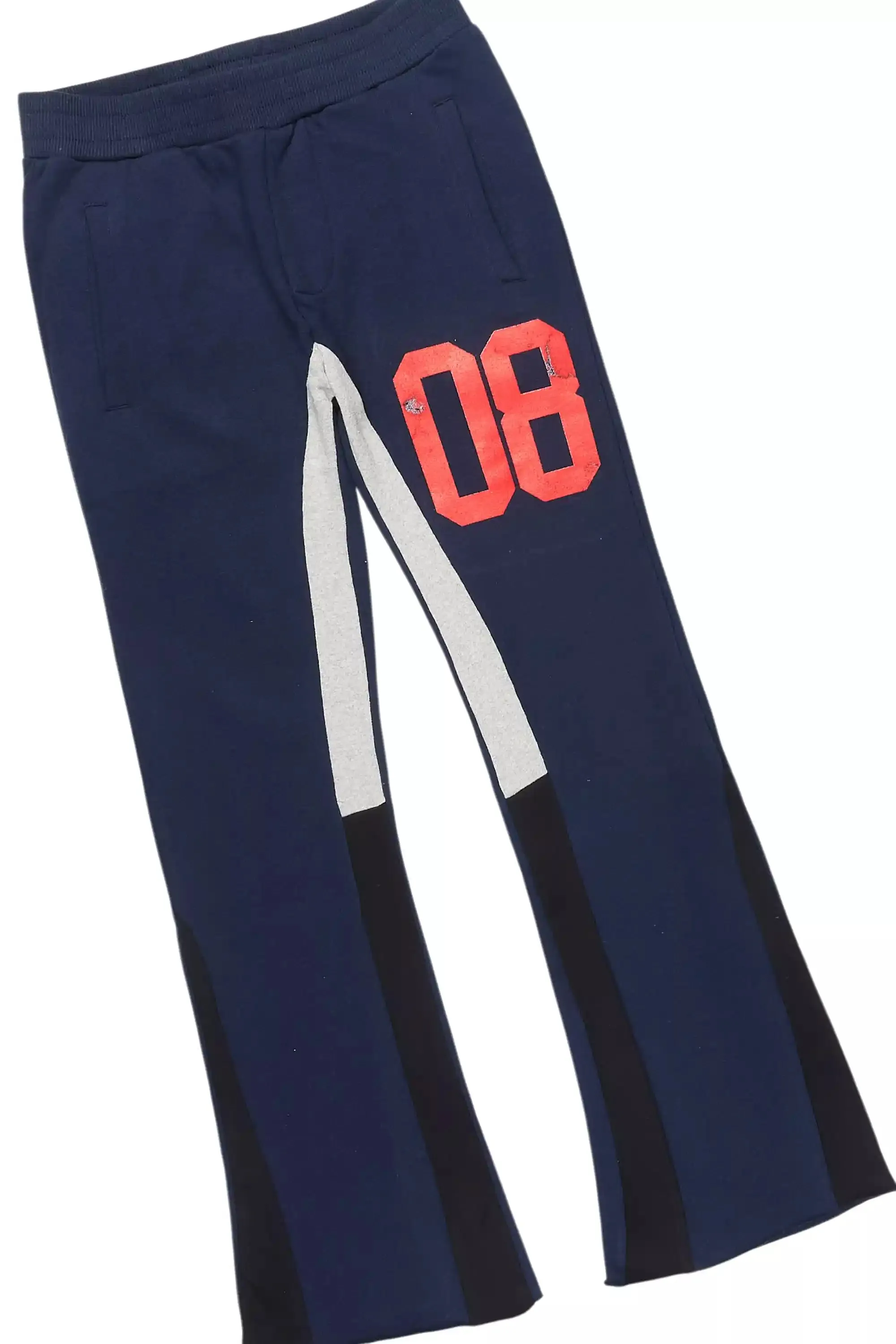 Boys Beau Navy/Red Hoodie Stacked Flare Track Set sold by Rockstar Original product image thumbnail 3