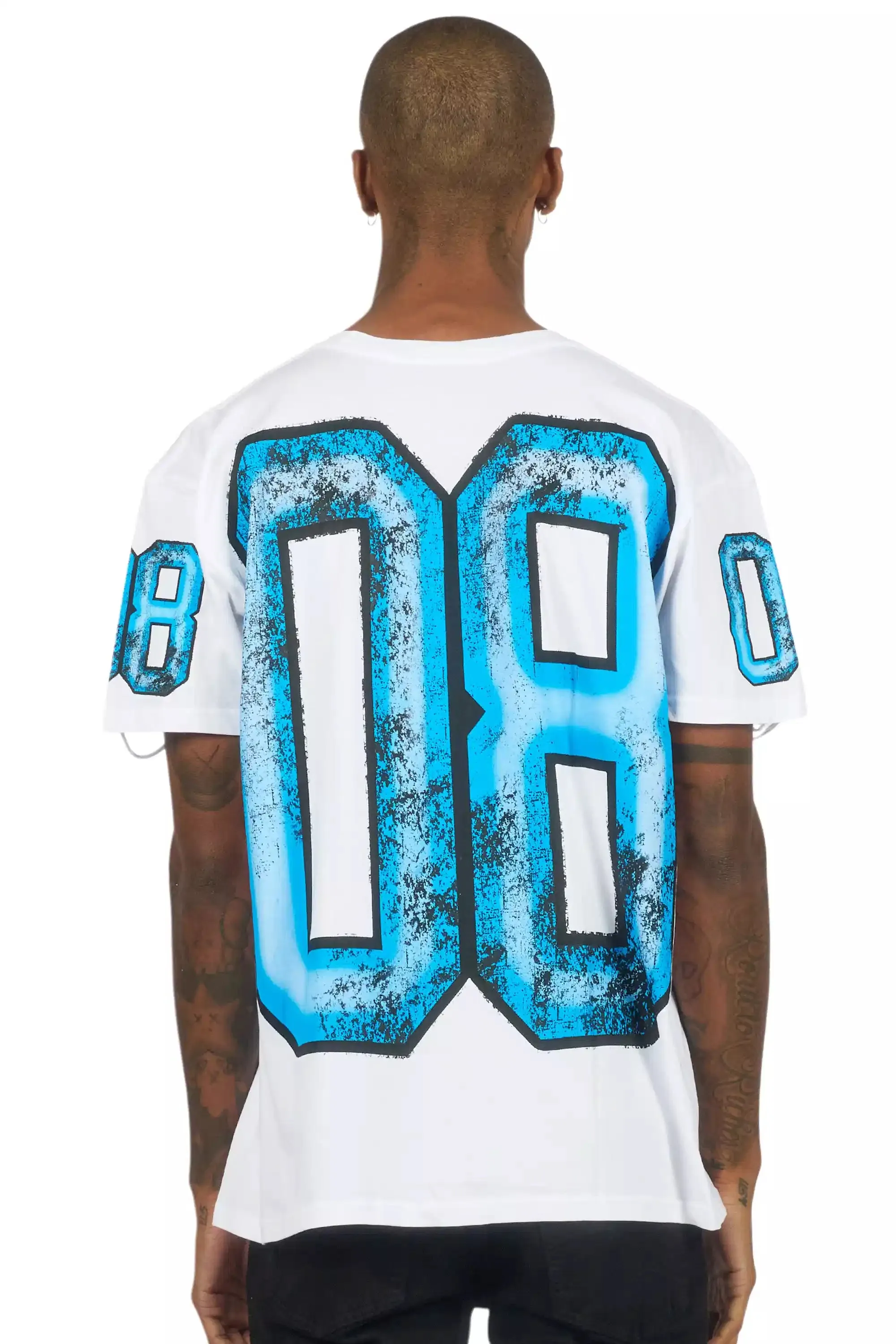 Fields White/Blue Oversized Graphic T-Shirt sold by Rockstar Original product image thumbnail 4