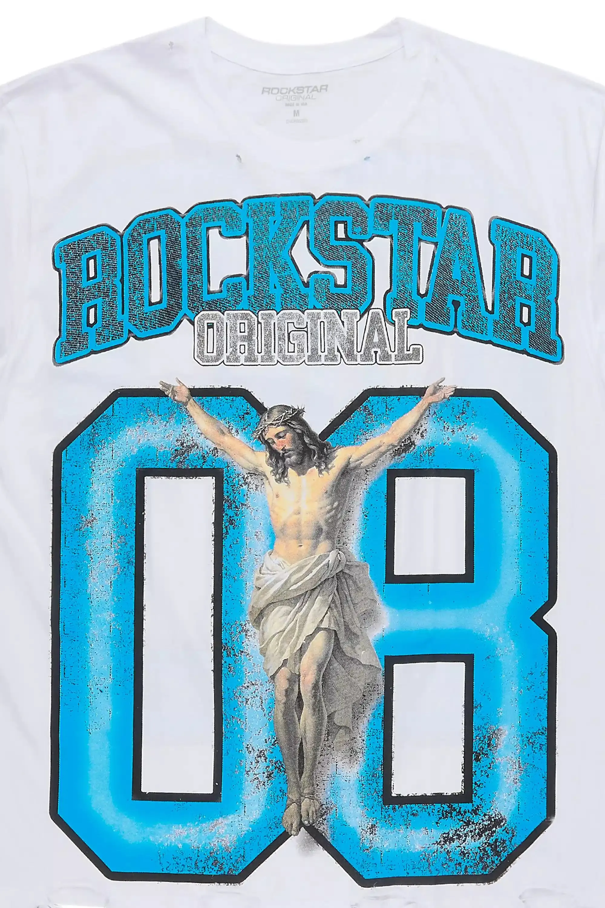 Fields White/Blue Oversized Graphic T-Shirt sold by Rockstar Original product image thumbnail 2