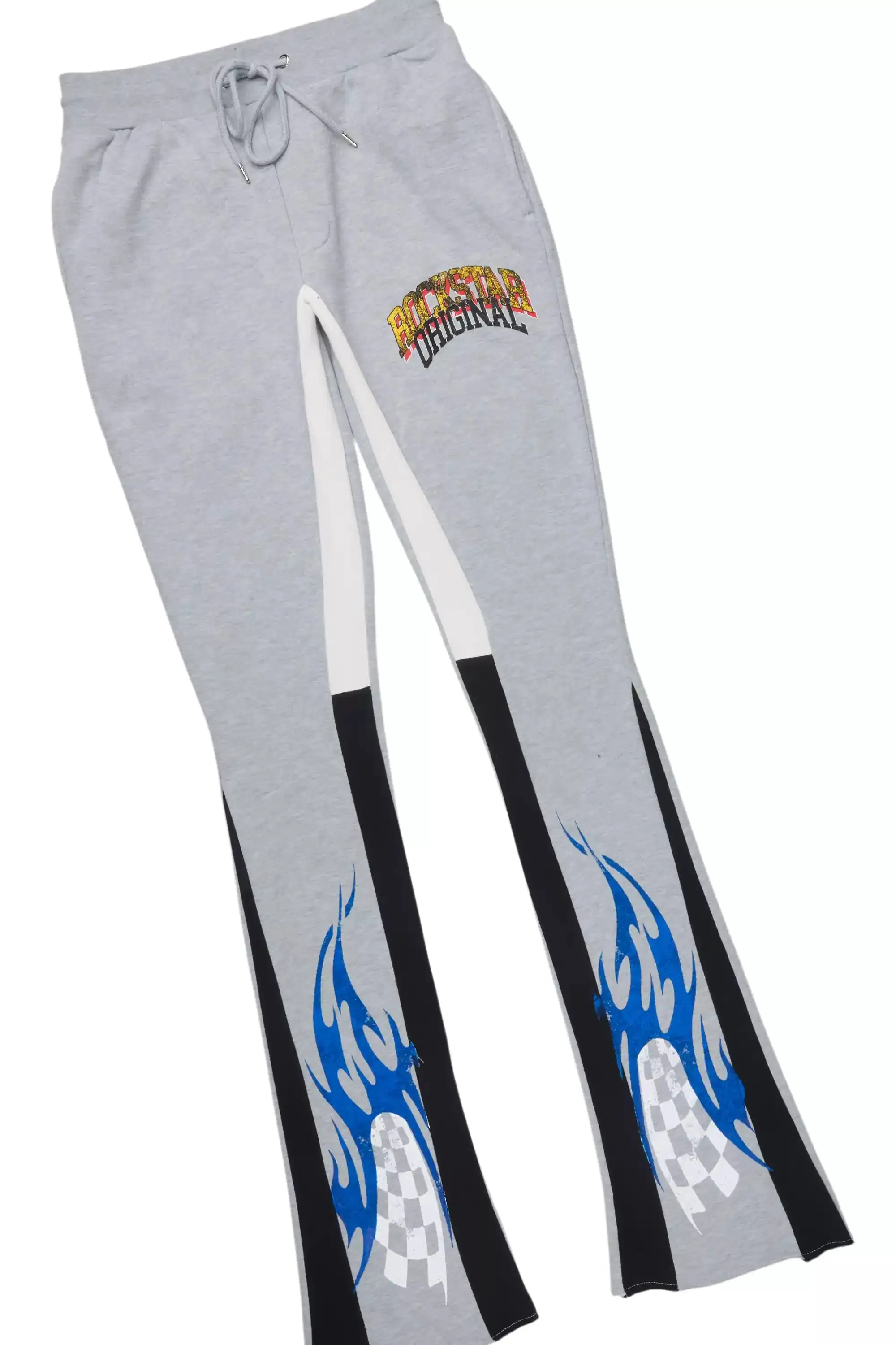 Colorful Race Heather Grey Hoodie Stacked Track Set sold by Rockstar Original product image thumbnail 3