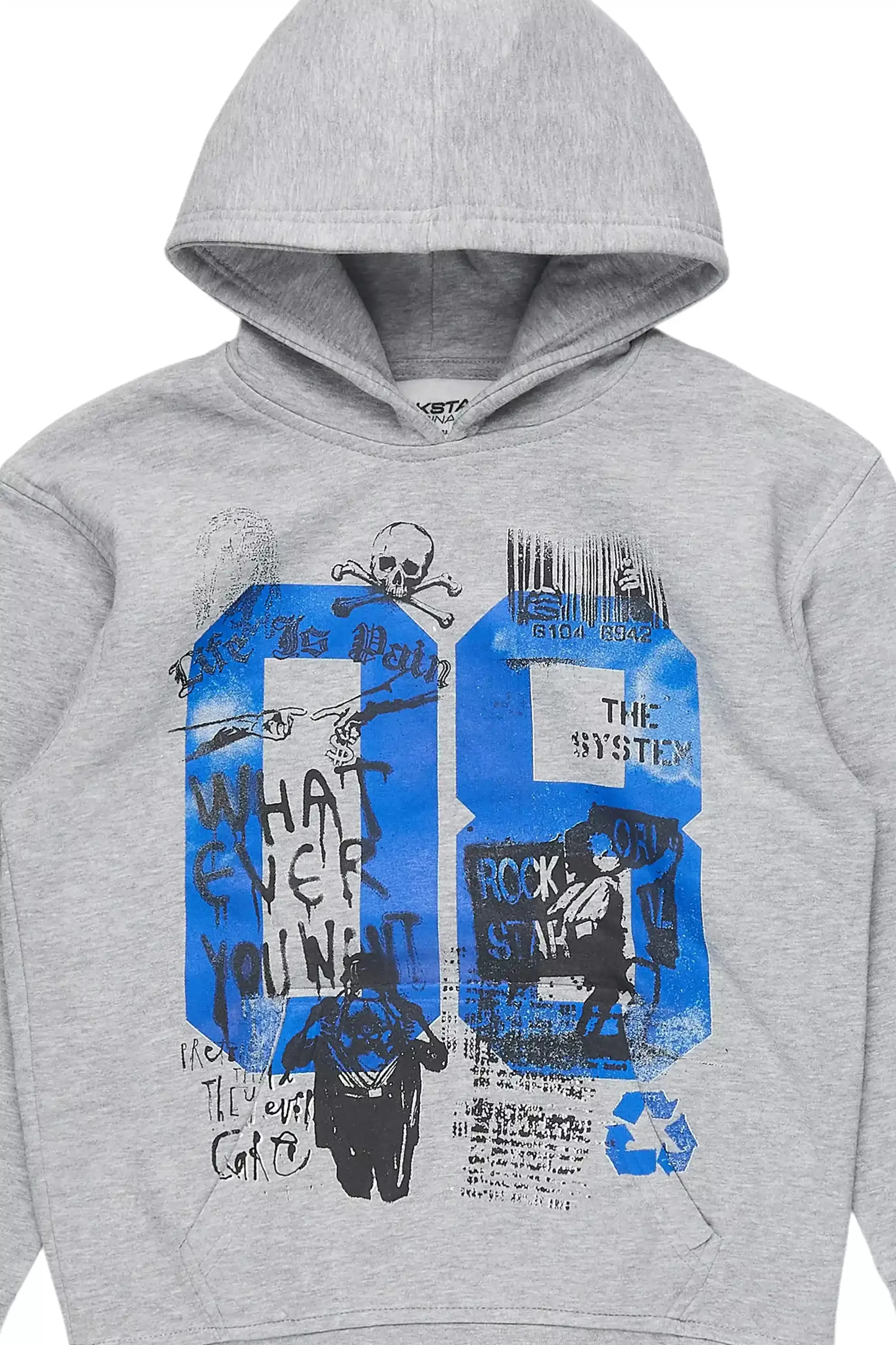Boys Beau Grey/Blue Graphic Hoodie sold by Rockstar Original product image thumbnail 2