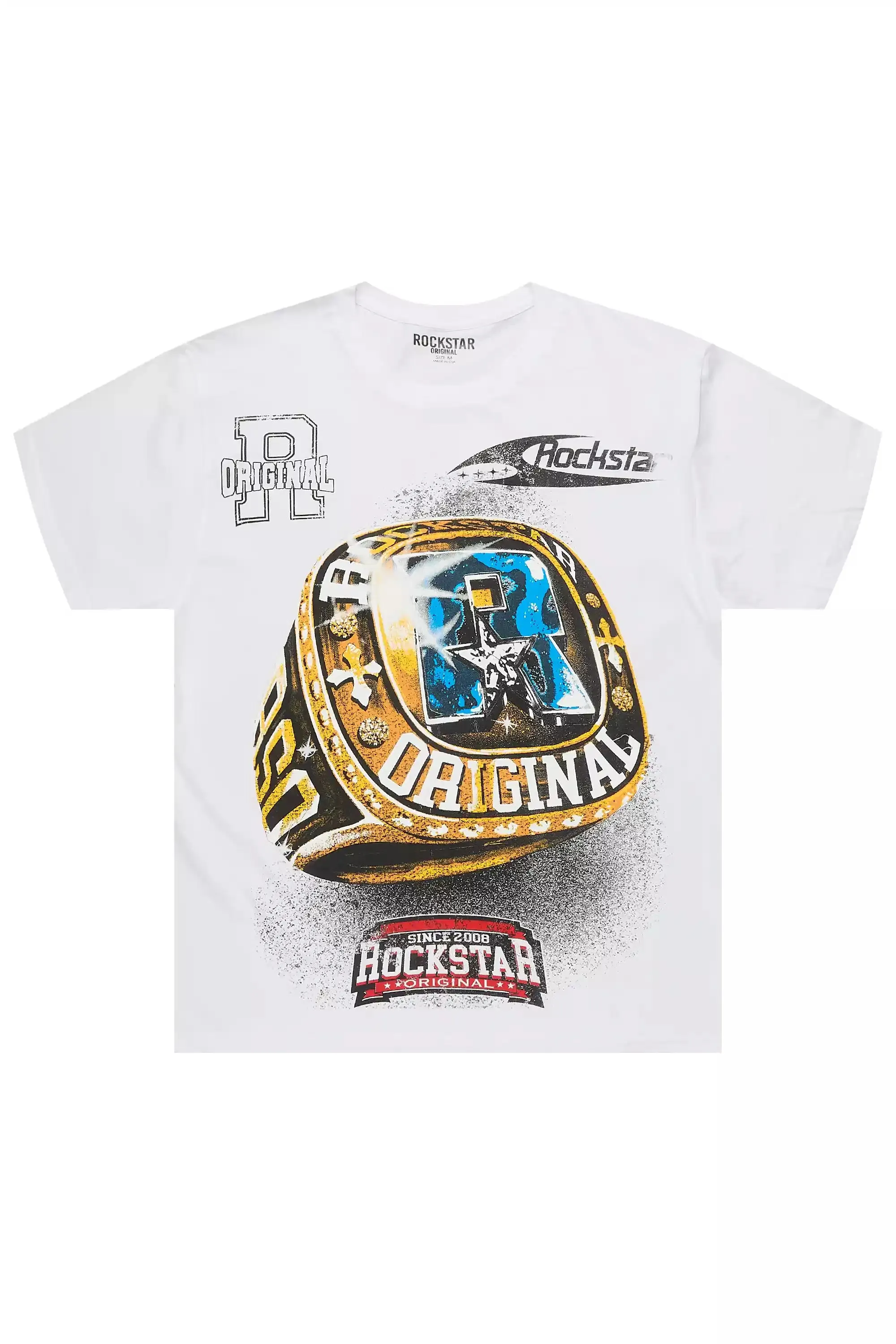 Gemchamp White Graphic T-Shirt sold by Rockstar Original
