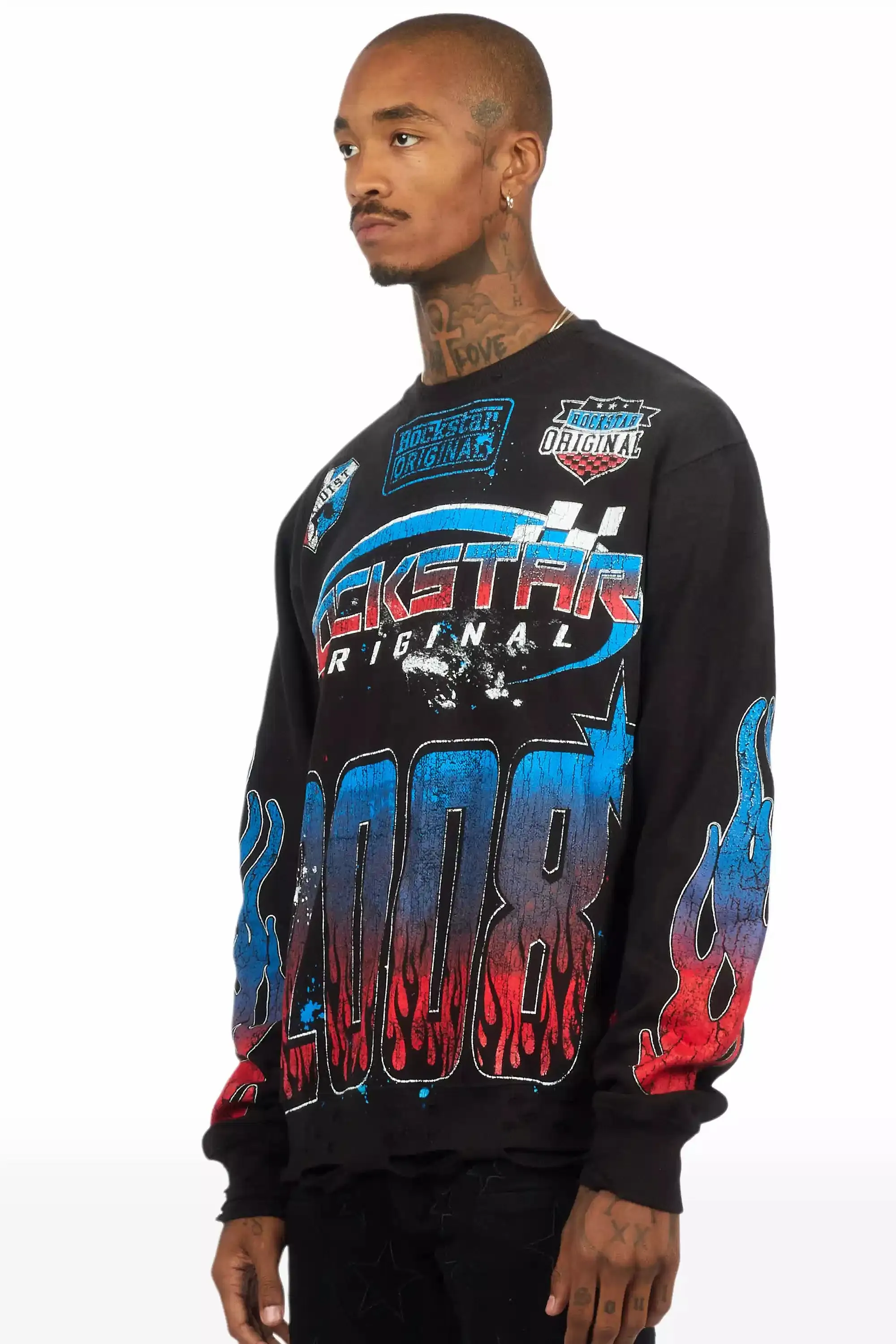 Amos Multi Graphic Crewneck sold by Rockstar Original product image thumbnail 4