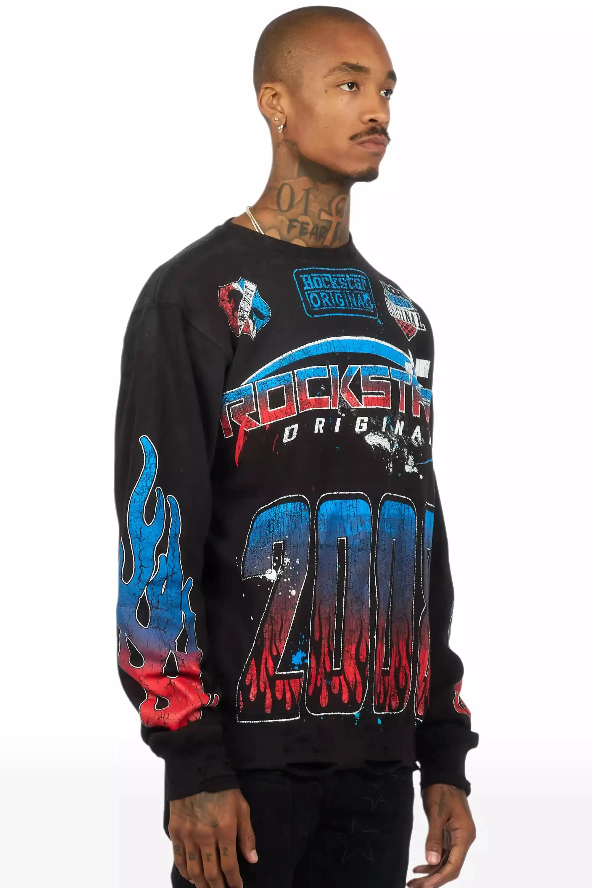 Amos Multi Graphic Crewneck sold by Rockstar Original product image thumbnail 3