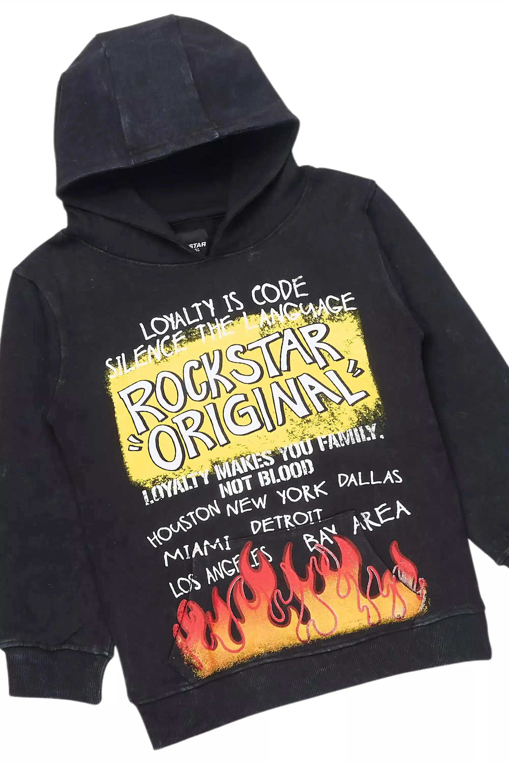 Boys Beno Vintage Black Stacked Flare Track Set sold by Rockstar Original product image thumbnail 2