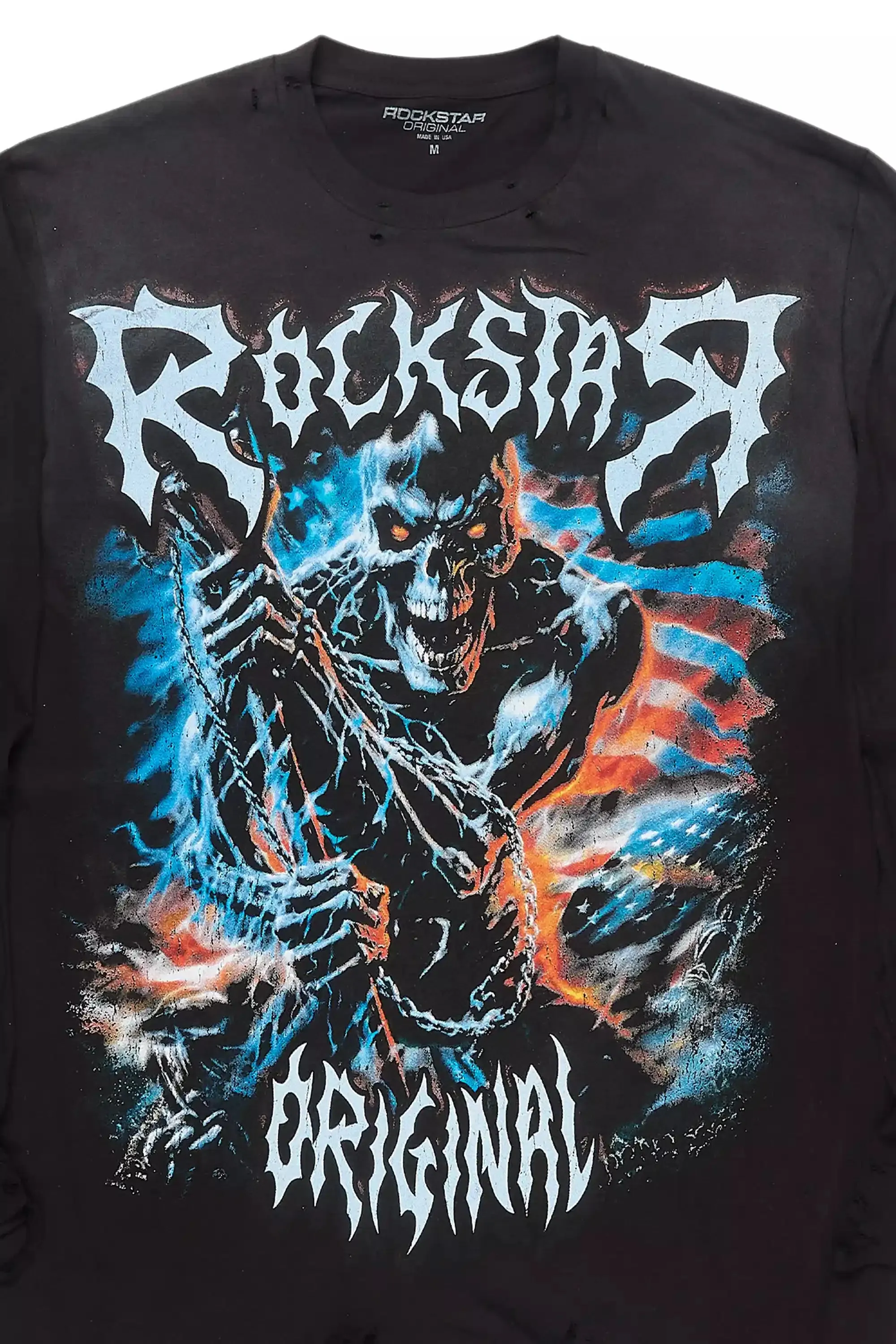 Krio Black/Multi Long Sleeve Graphic T-Shirt sold by Rockstar Original product image thumbnail 2