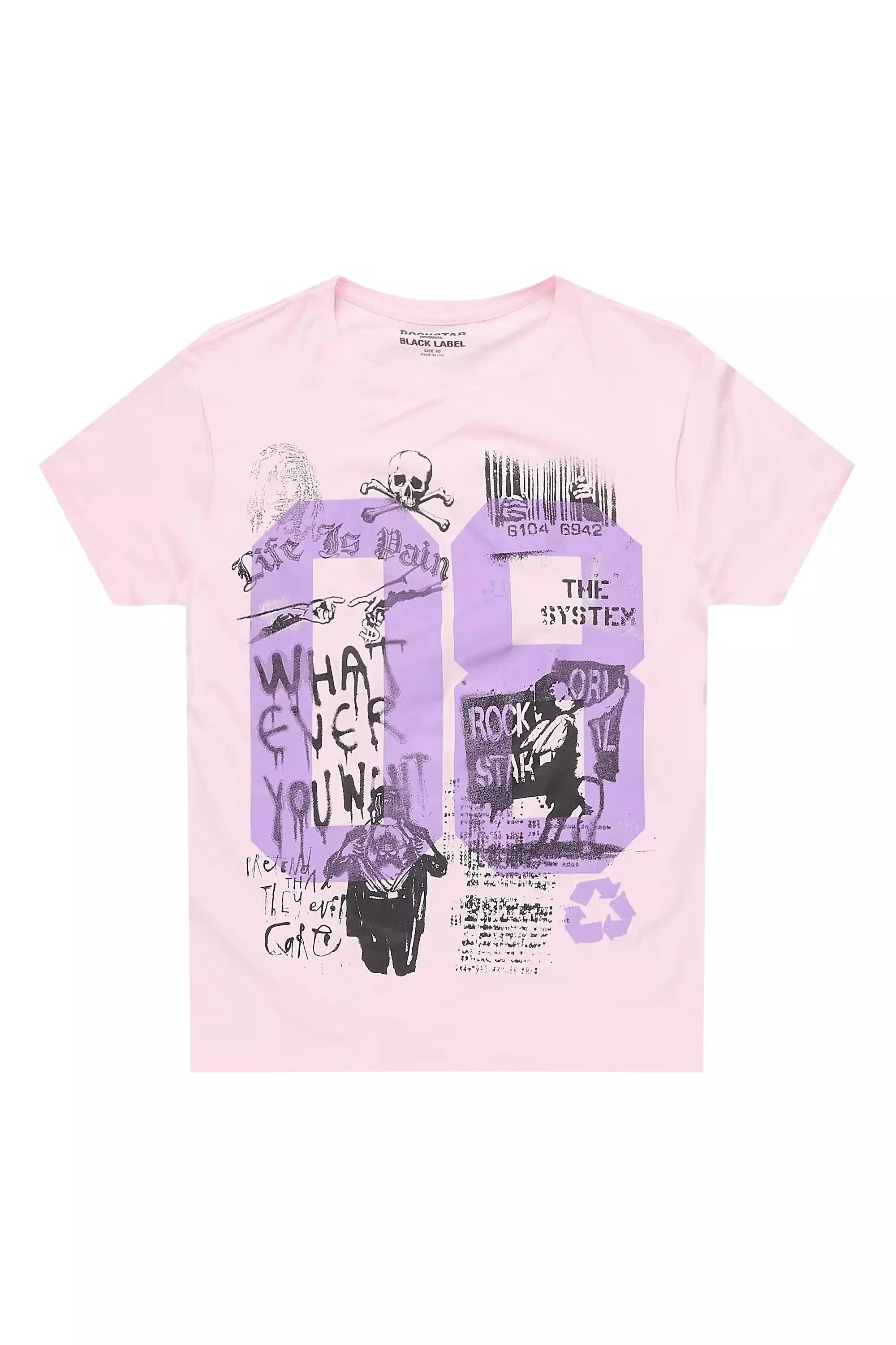 Girls Kammy Pink/Purple Graphic T-Shirt sold by Rockstar Original