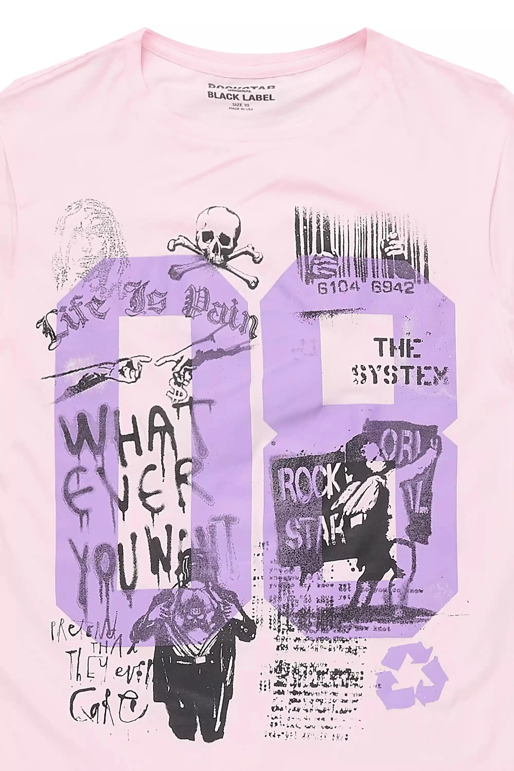 Girls Kammy Pink/Purple Graphic T-Shirt sold by Rockstar Original product image thumbnail 2